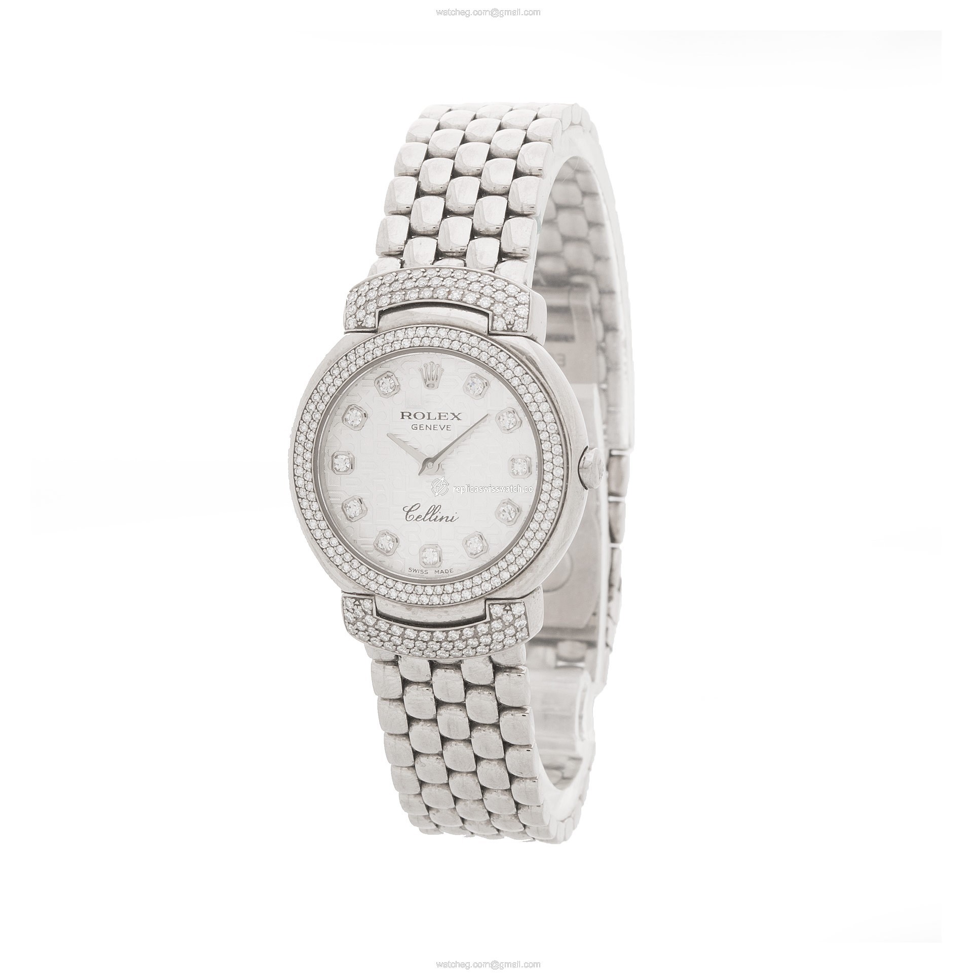 Rolex 6673 Cellini Quartz Female 18k White Gold Replica