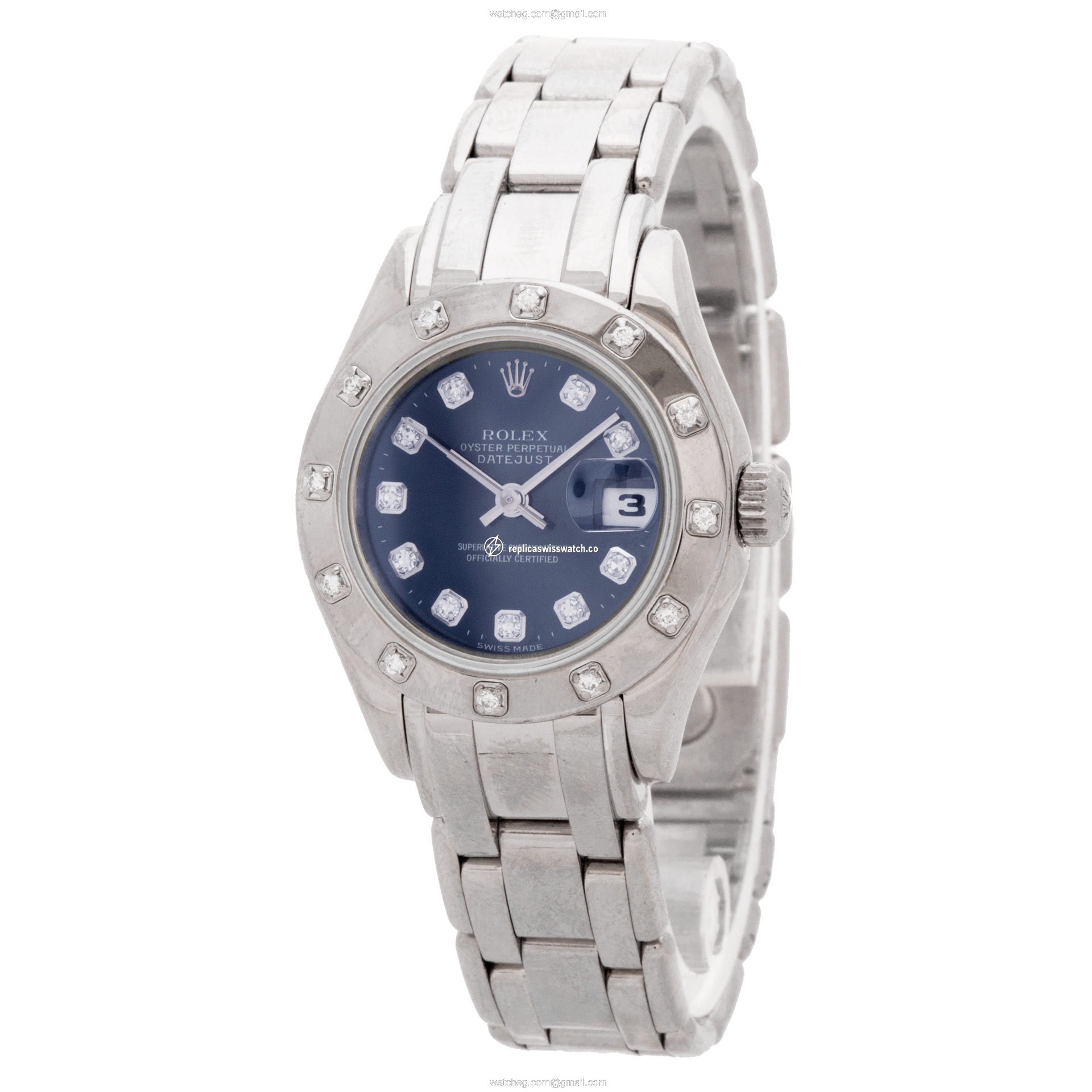 Rolex 63919 Pearlmaster Automatic Female 18k White Gold Replica