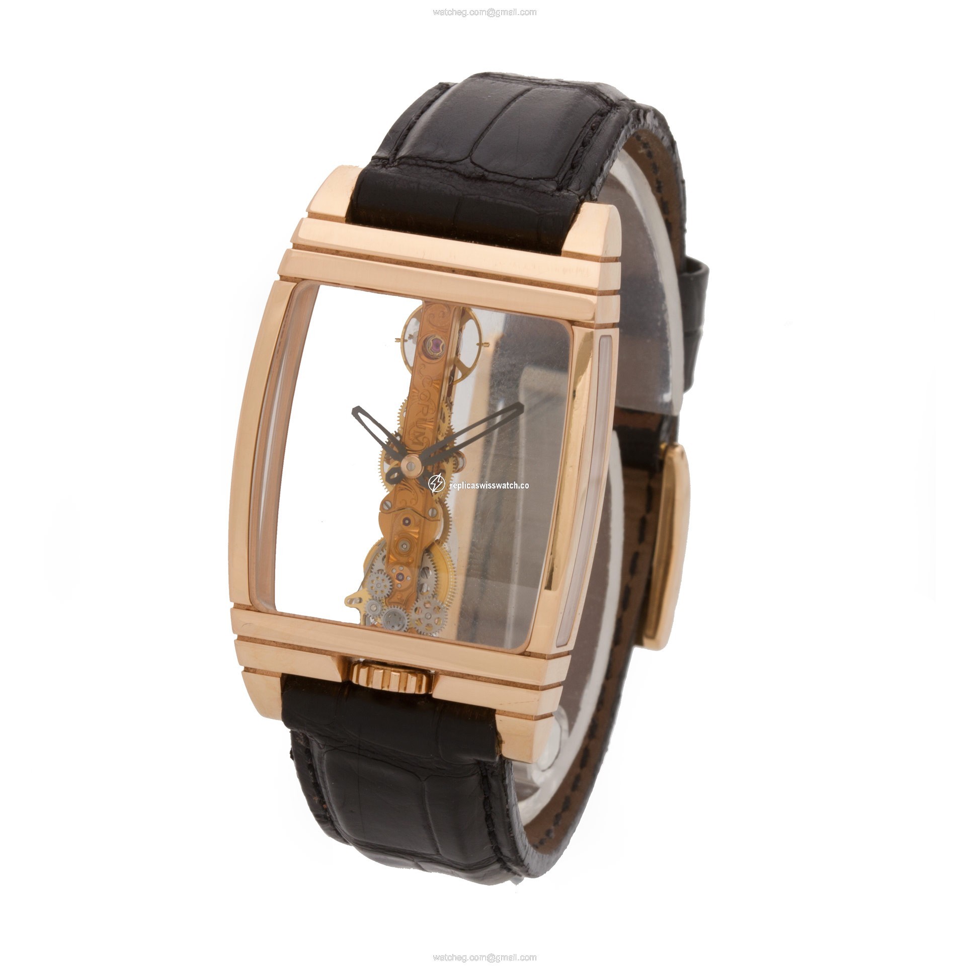 Corum 113.550.55 Golden Bridge Manual Male 18k rose gold Replica