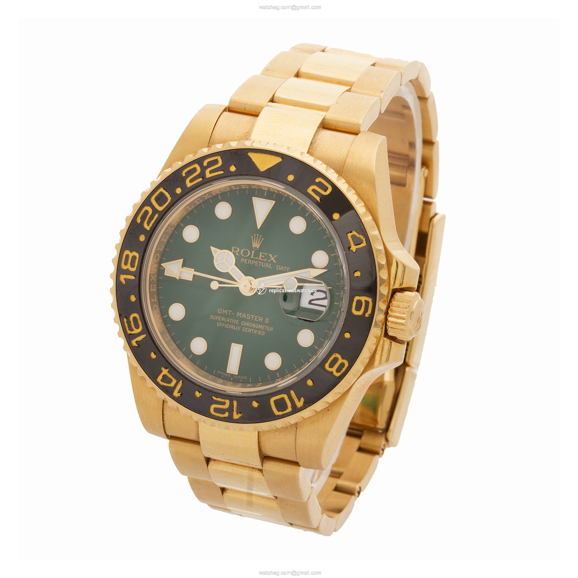 Rolex 116718 GMT-Master Automatic Unisex 18k yellow gold Replica