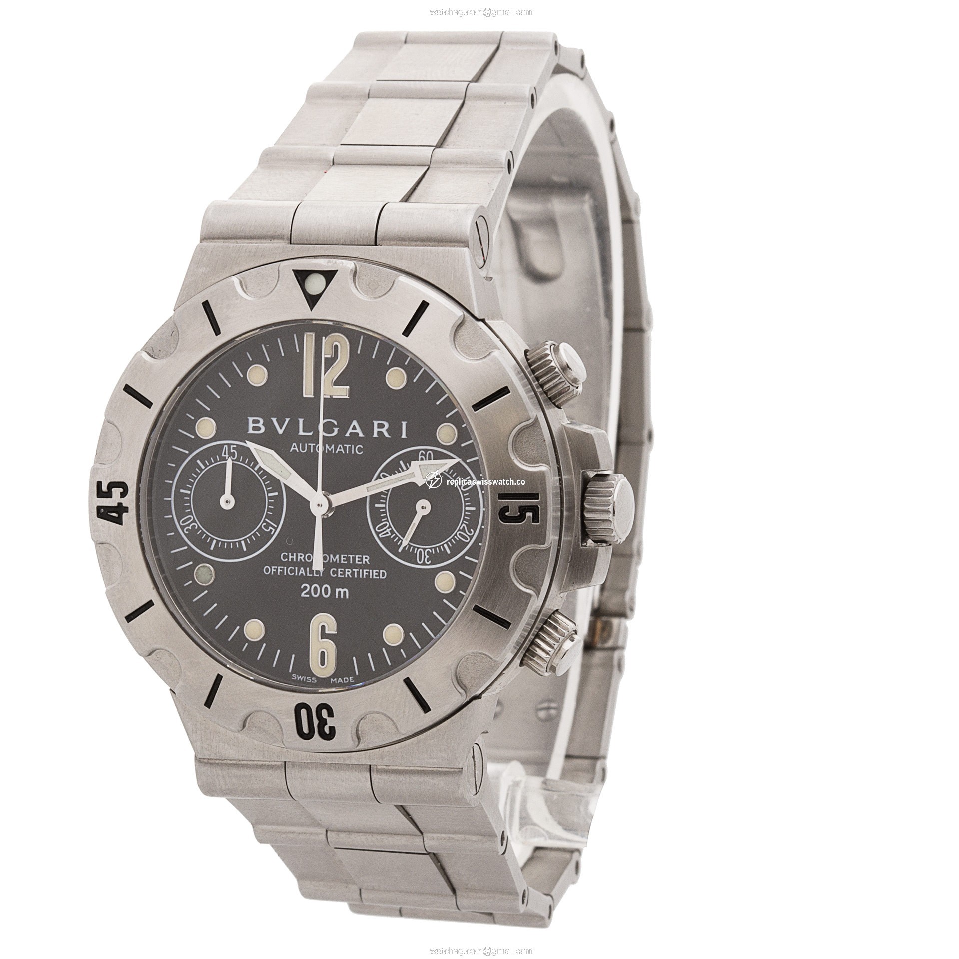Bvlgari scb 38 s Diagono Automatic Male Stainless Steel Replica