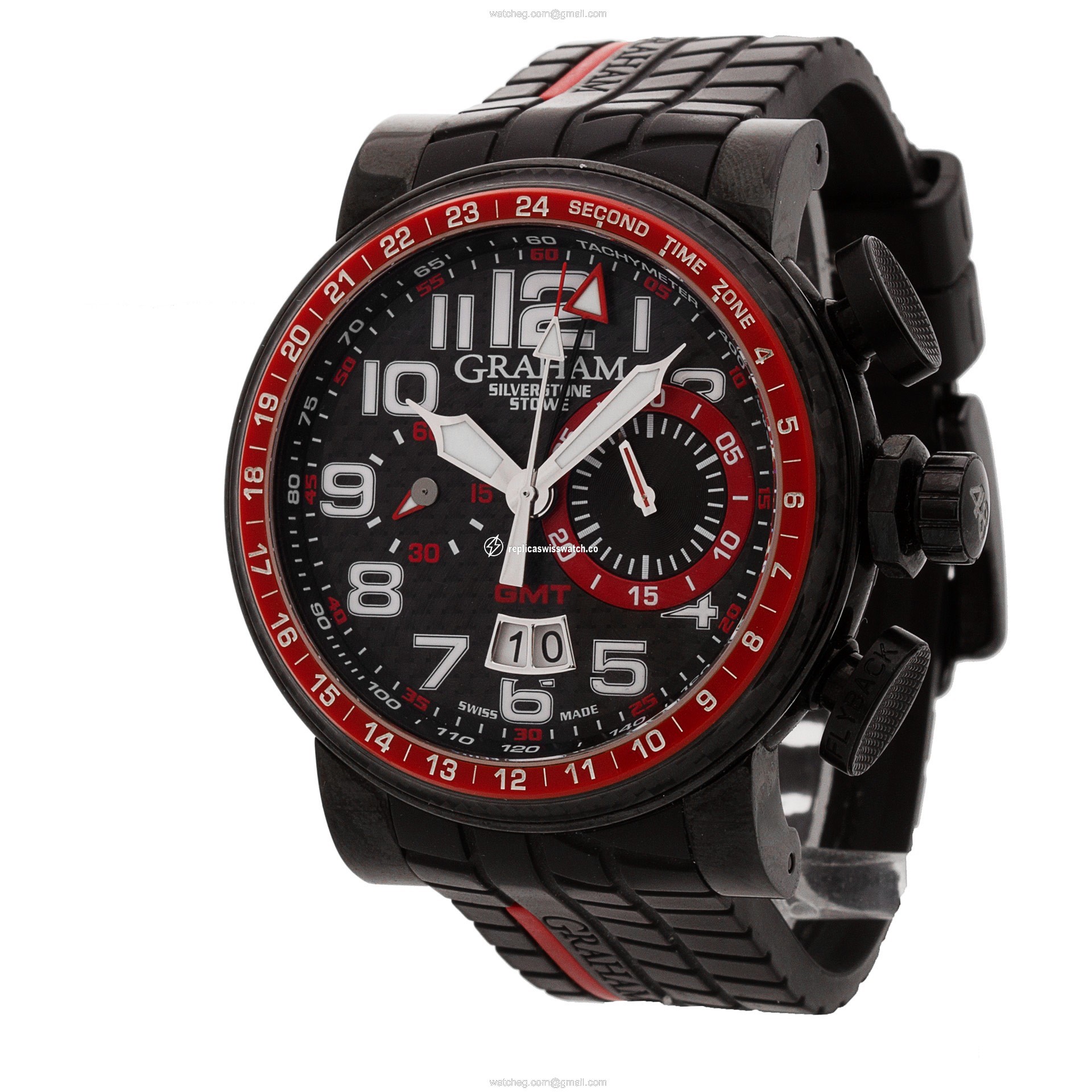 Graham 2BLCB.B10A Silverstone Stowe GMT Automatic Male PVD Replica