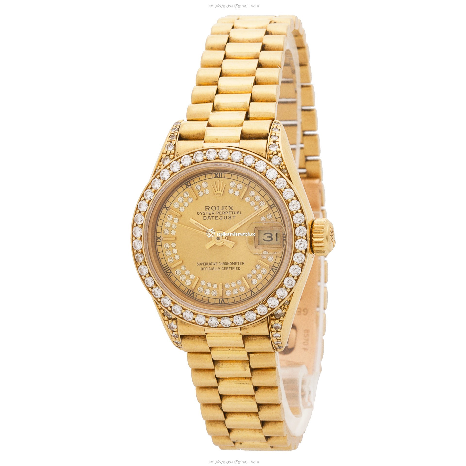 Rolex 69188 Datejust Automatic Female 18k yellow gold Replica