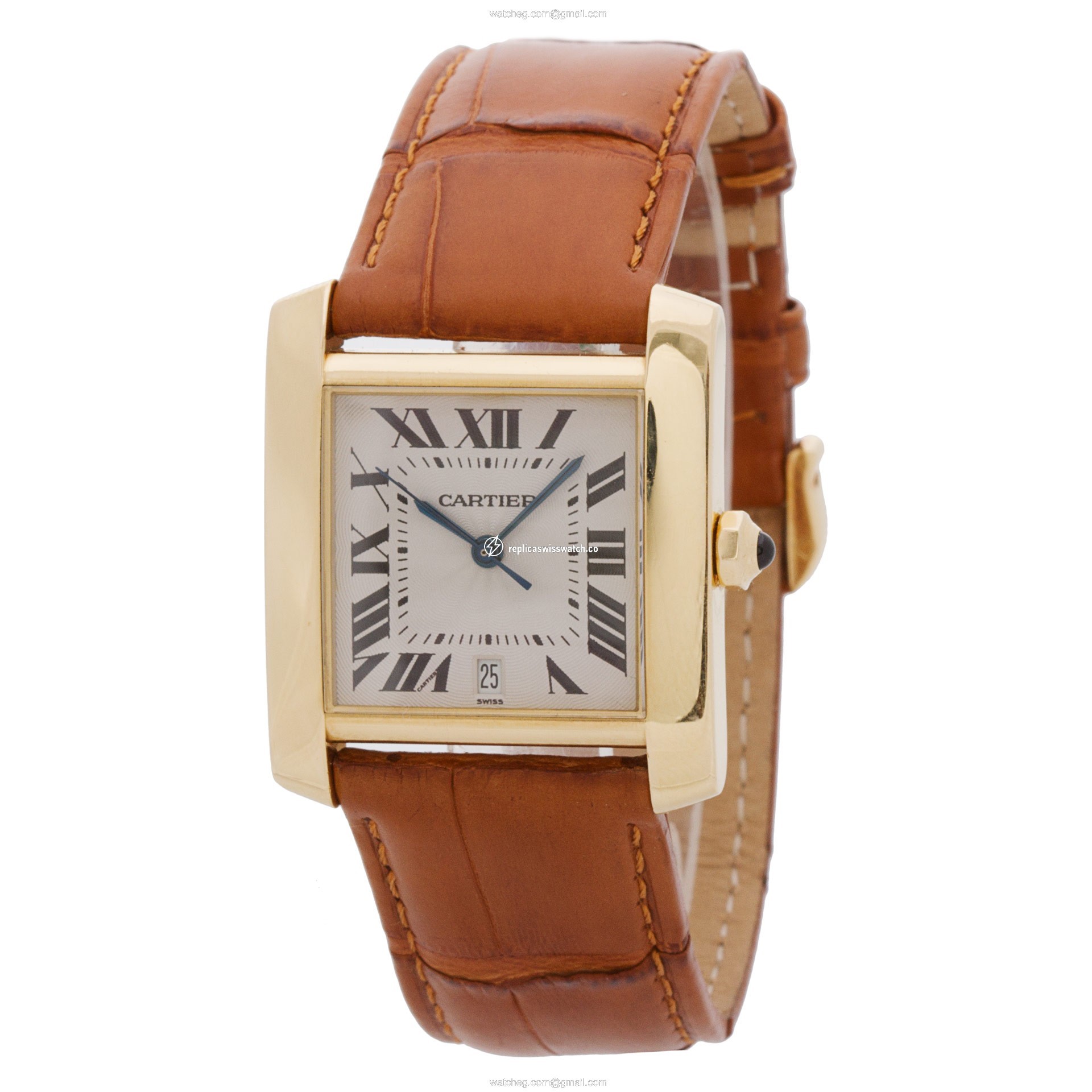 Cartier 1840 Tank Francaise Automatic Male 18k yellow gold Replica