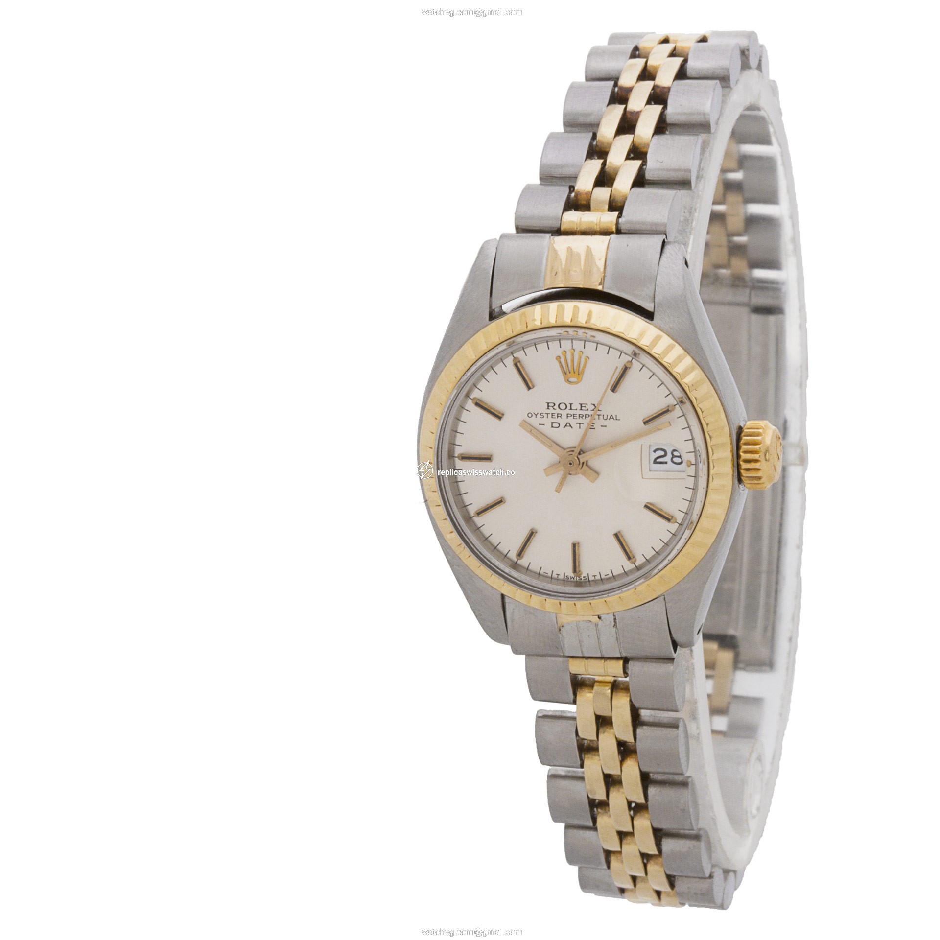 Rolex 6917/3 Date Automatic Female 14k gold & Stainless Steel Replica