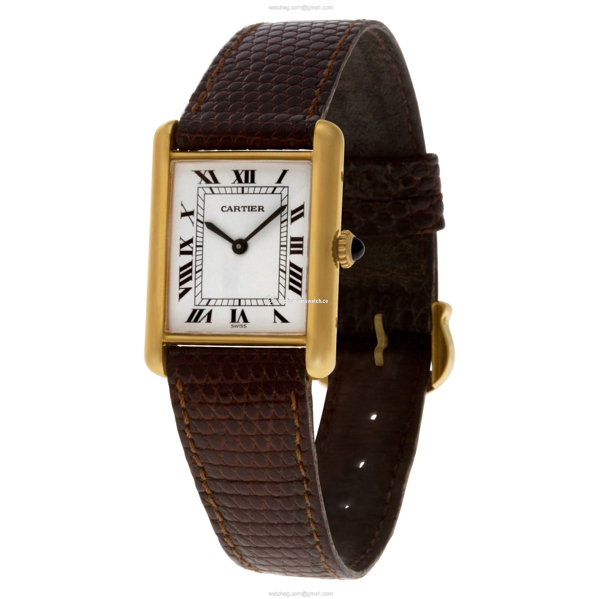 Cartier 123419 Tank Manual Female Vermeil Replica