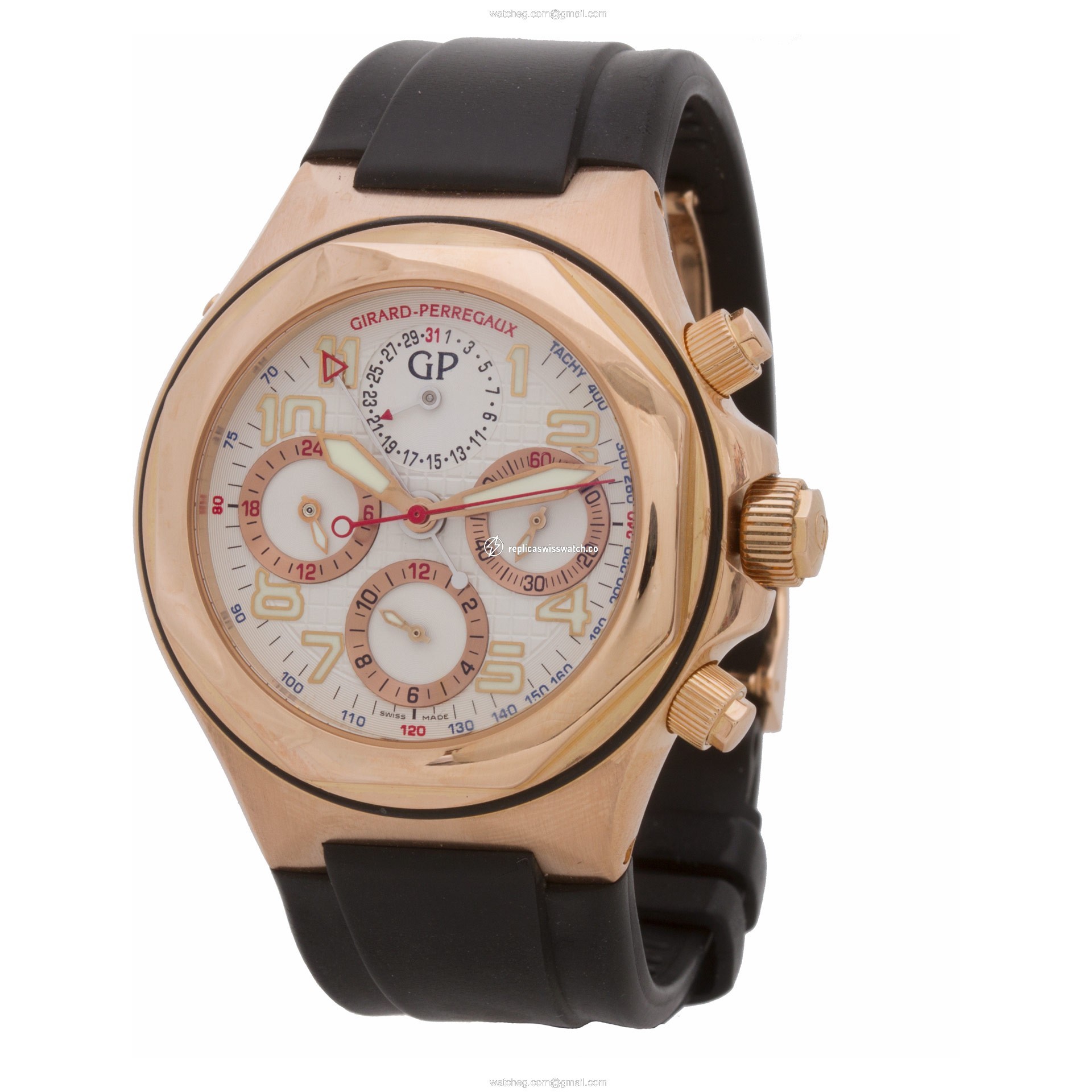 Girard Perregaux 80180 Laureato Automatic Male 18k rose gold Replica