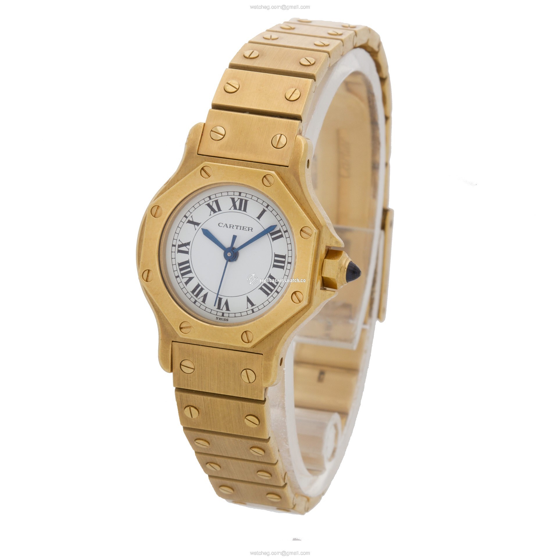 Cartier 8090604410 Santos Automatic Female 18k yellow gold Replica