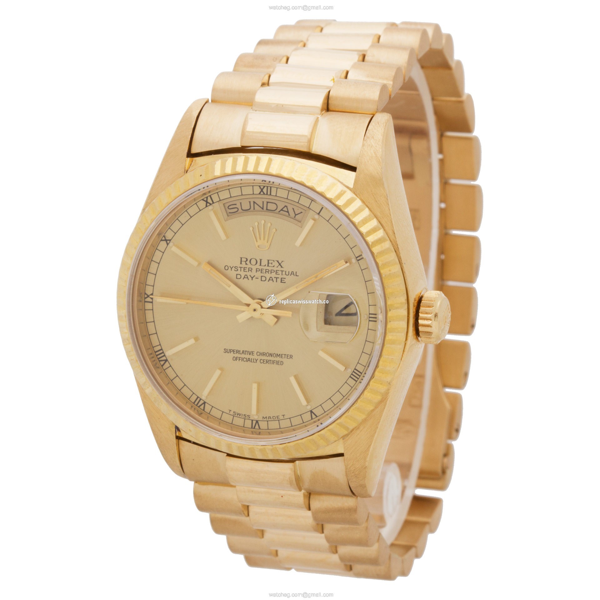 Rolex 18038 Day-Date Automatic Male 18k yellow gold Replica