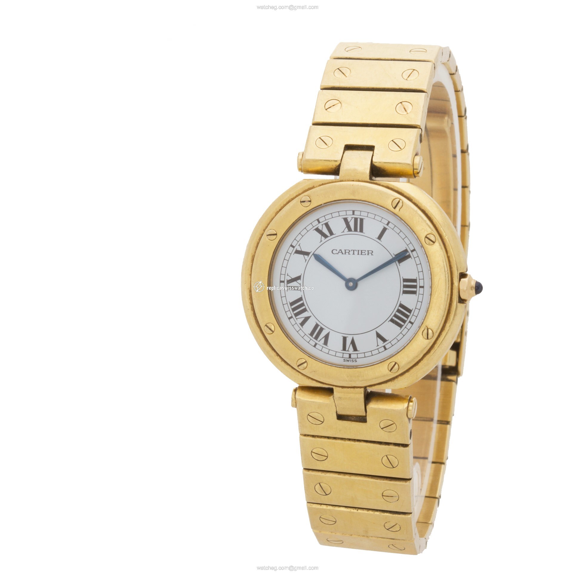 Cartier W3315 Santos Quartz Female 18k yellow gold Replica