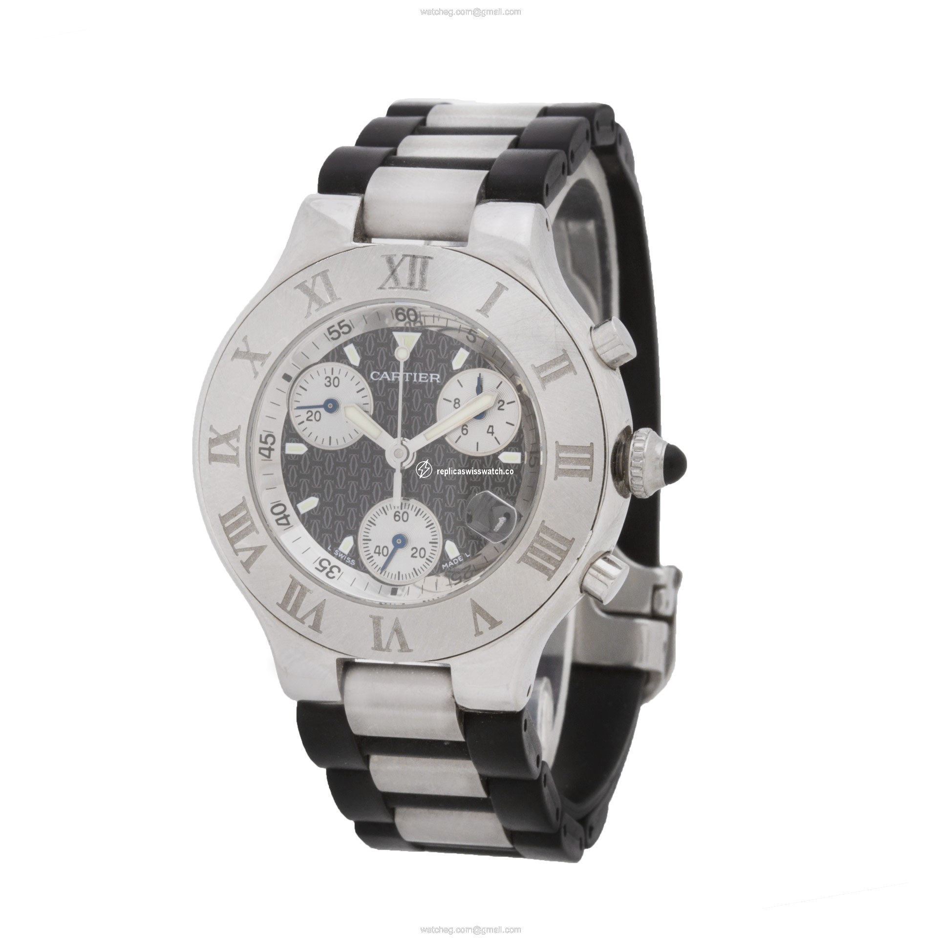 Cartier w10172t2 Chronoscaph 21 Quartz Unisex Stainless Steel Replica