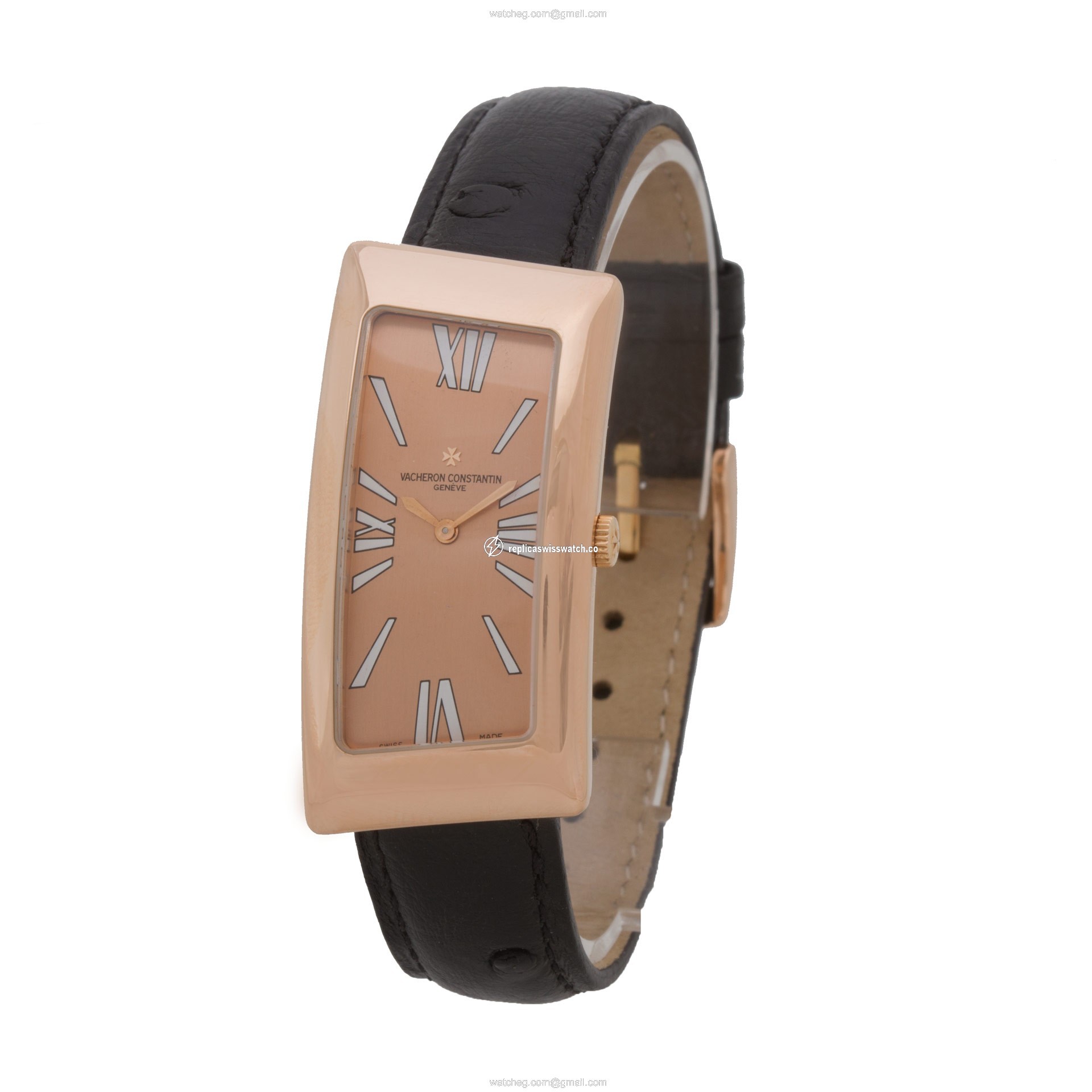 Vacheron Constantin 25010 Assymetric Quartz Female 18k rose gold Replica