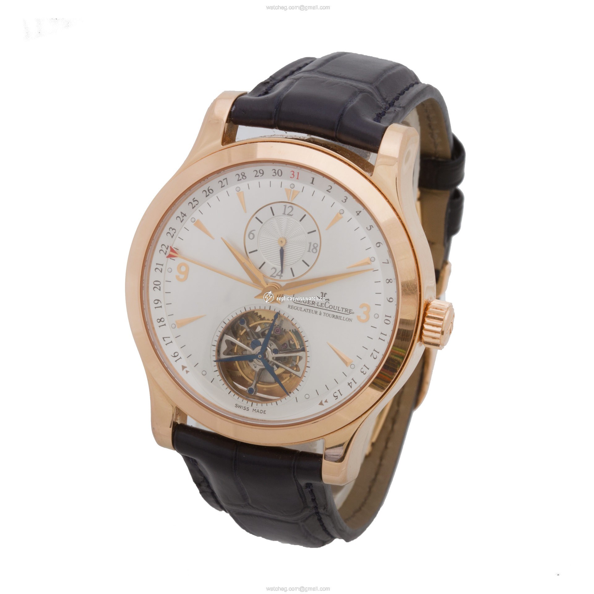 Jaeger LeCoultre q1652420 Tourbillon Automatic Male 18k rose gold Replica