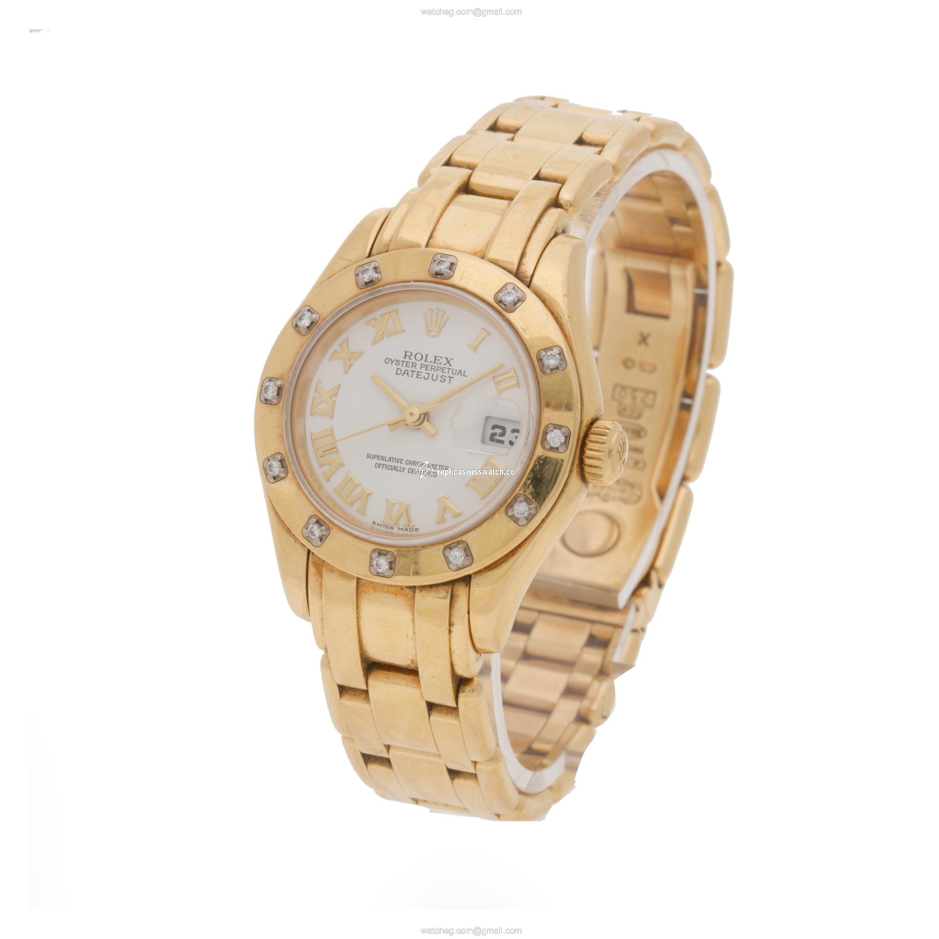Rolex 80318 Pearlmaster Automatic Female 18k yellow gold Replica
