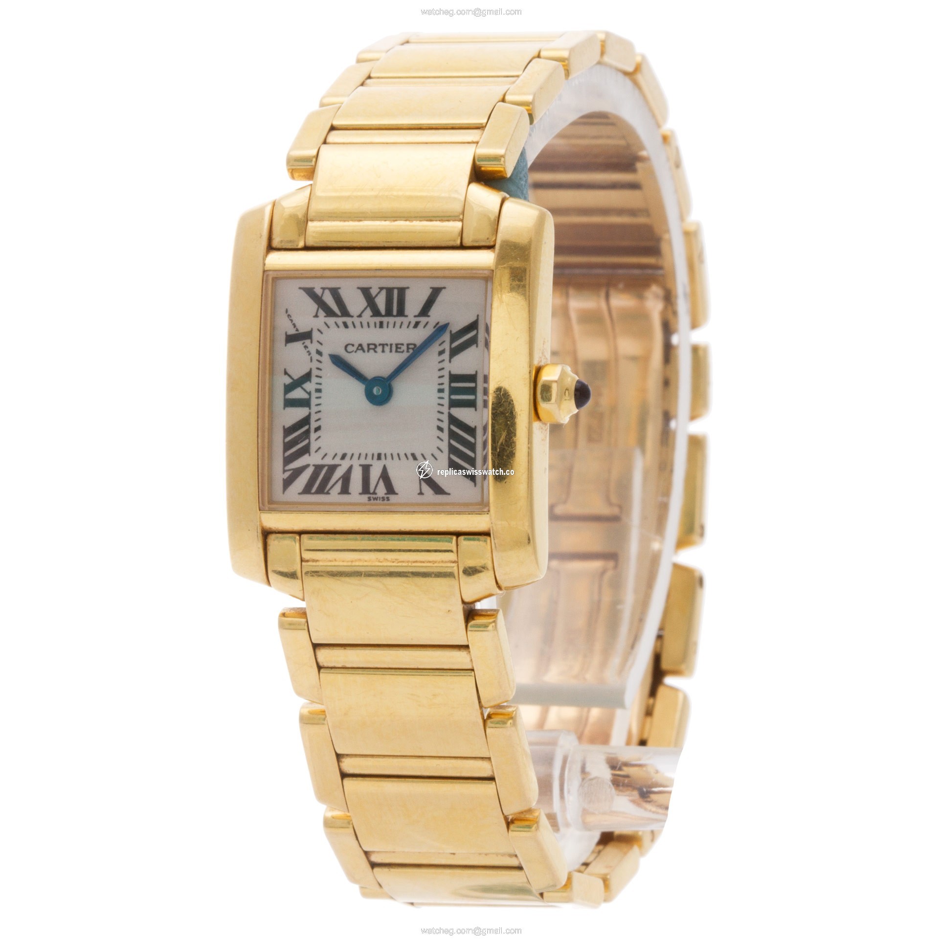 Cartier W50002N2 Tank Francaise Quartz Female 18k Yellow Gold Replica