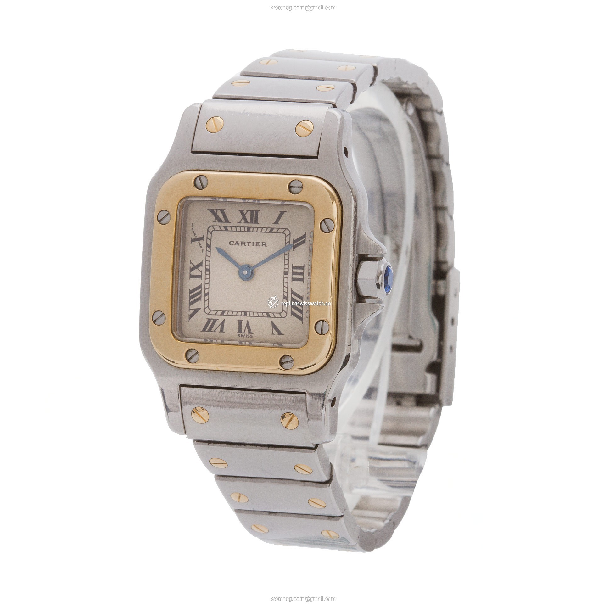Cartier 13339 Santos Quartz Female 18k gold & Stainless Steel Replica