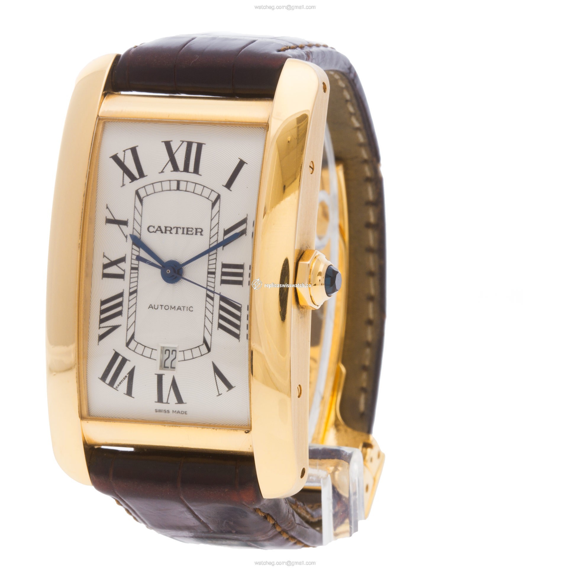 Cartier W2609856 Tank American Automatic Male 18k rose gold Replica