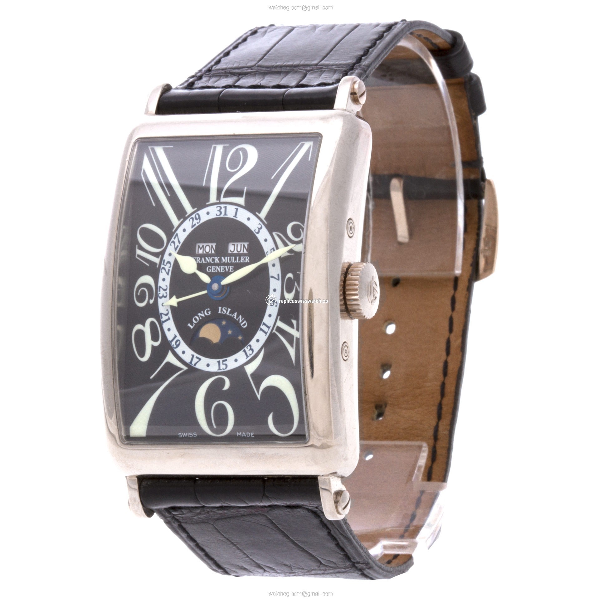 Franck Muller 1200 MC L Long Island Automatic Male 18k White Gold Replica