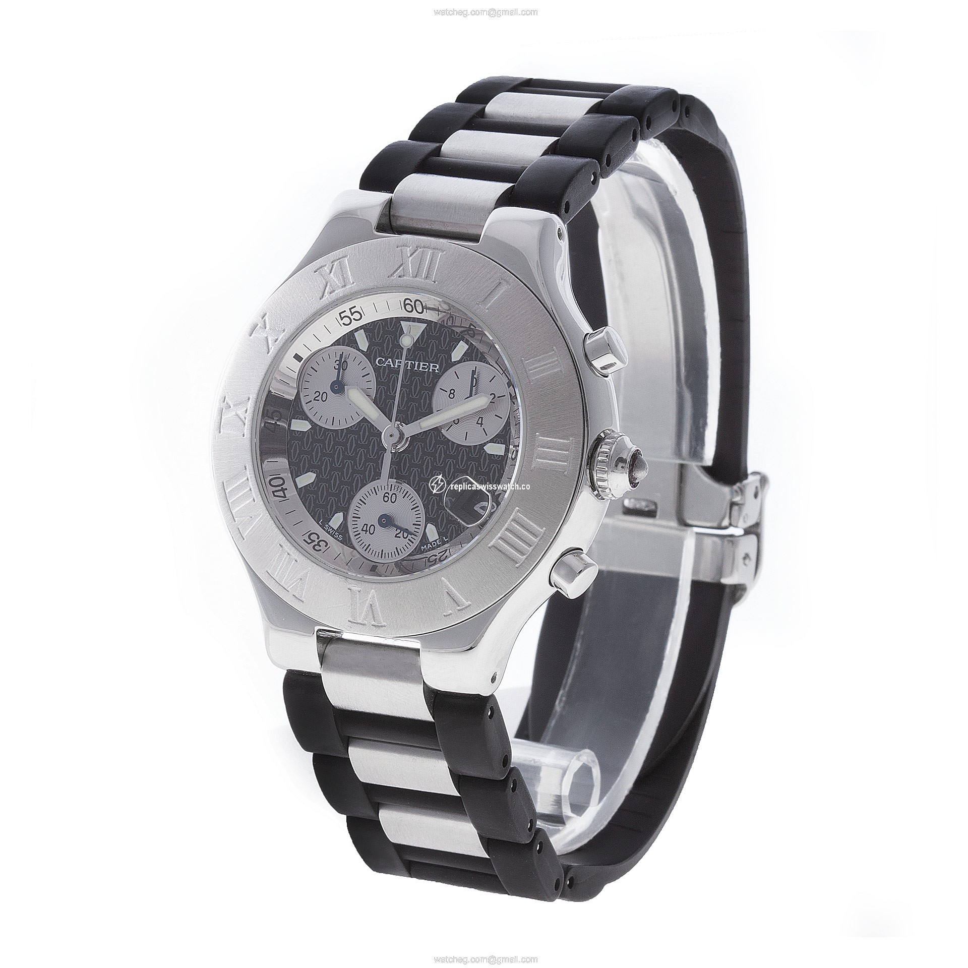 Cartier w10125u2 Chronoscaph 21 Quartz Unisex Stainless Steel Replica