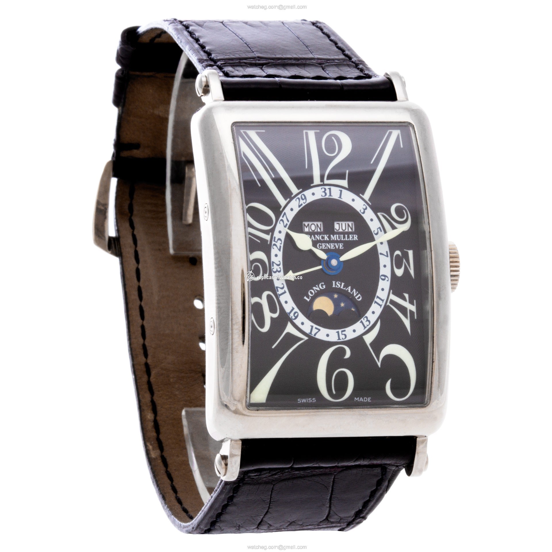 Franck Muller 1200 MC L Long Island Automatic Male 18k White Gold Replica