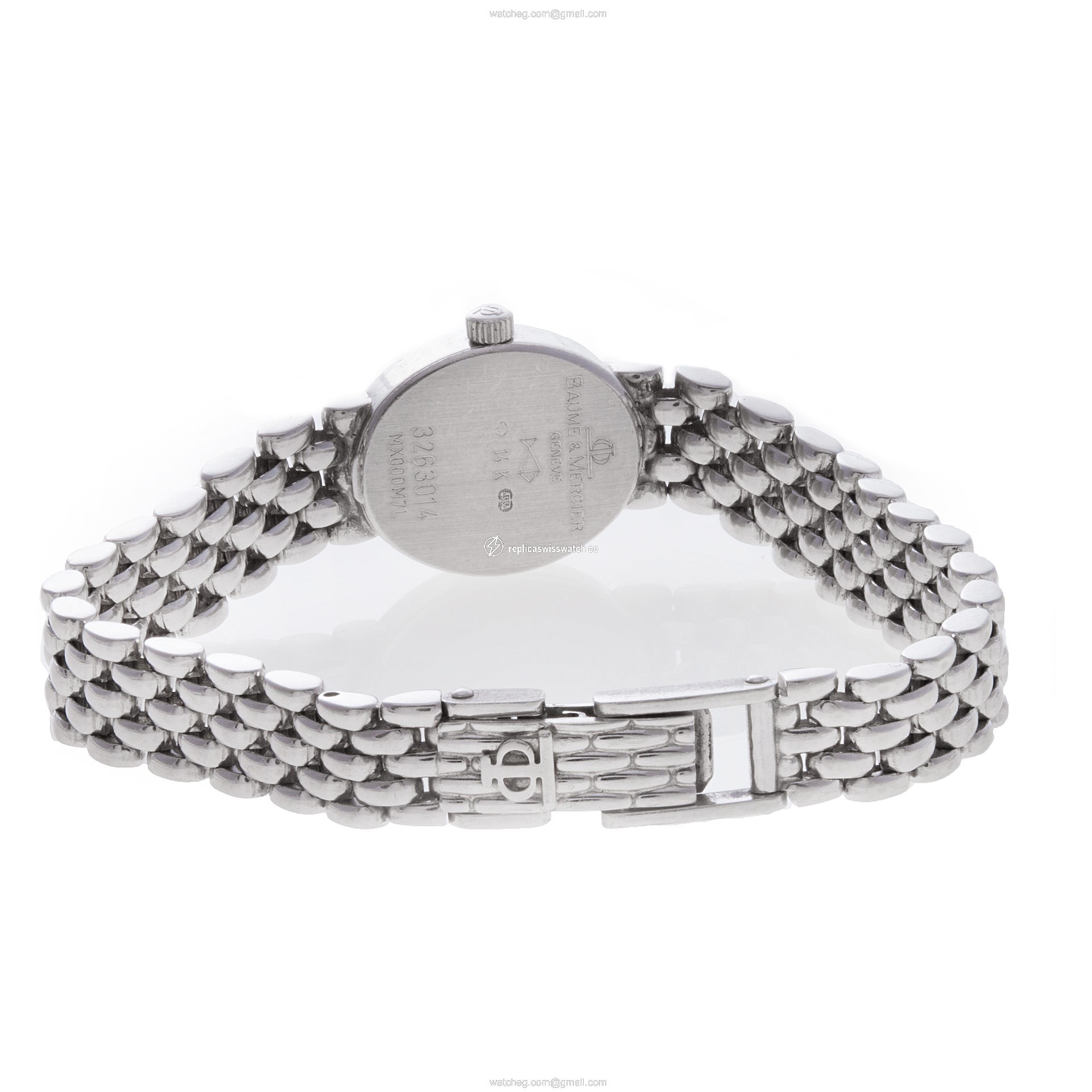 Baume & Mercier MX000M7L Geneve Quartz Female 14k White Gold Replica