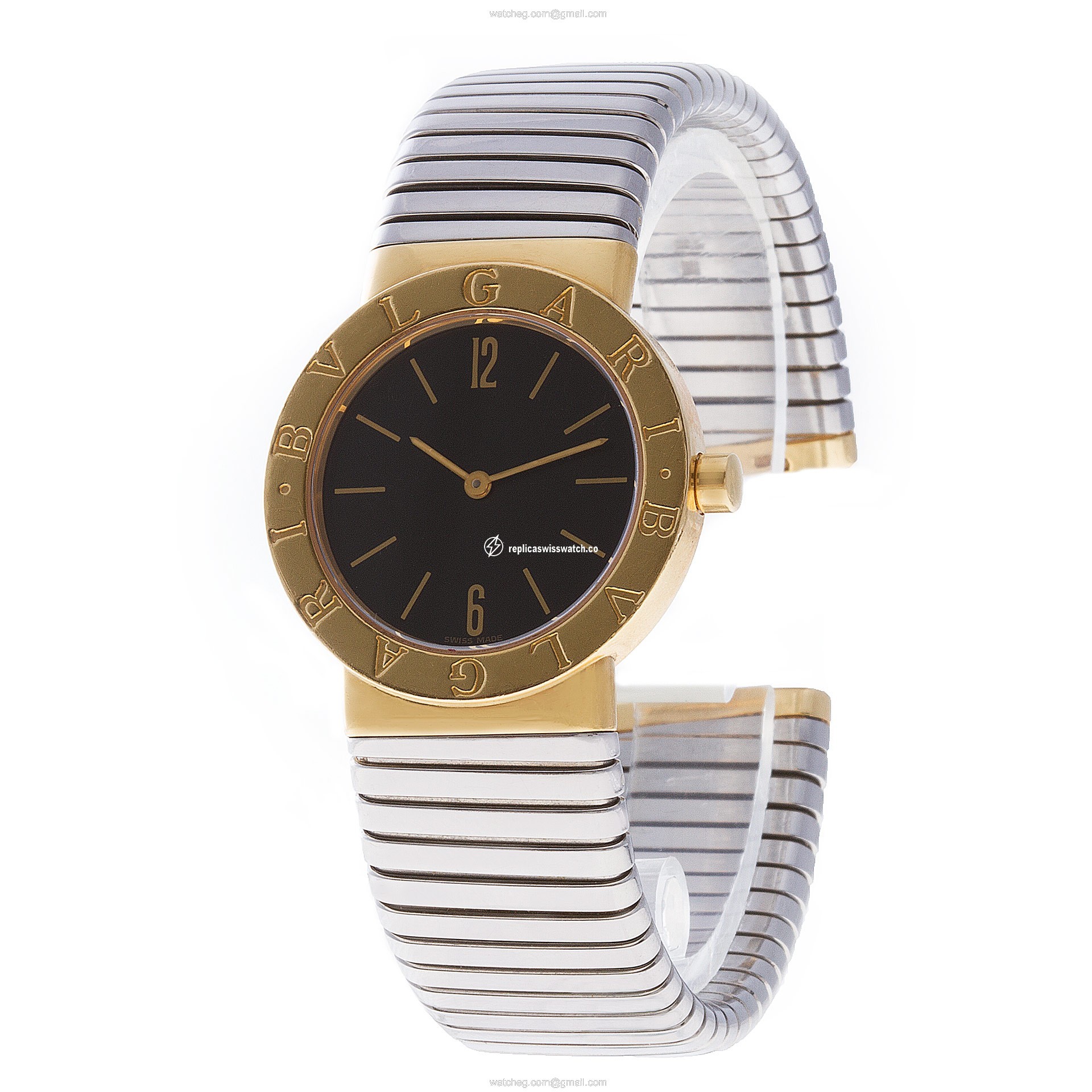 Bvlgari BB302T Tubogas Quartz Male 18k yellow gold Replica