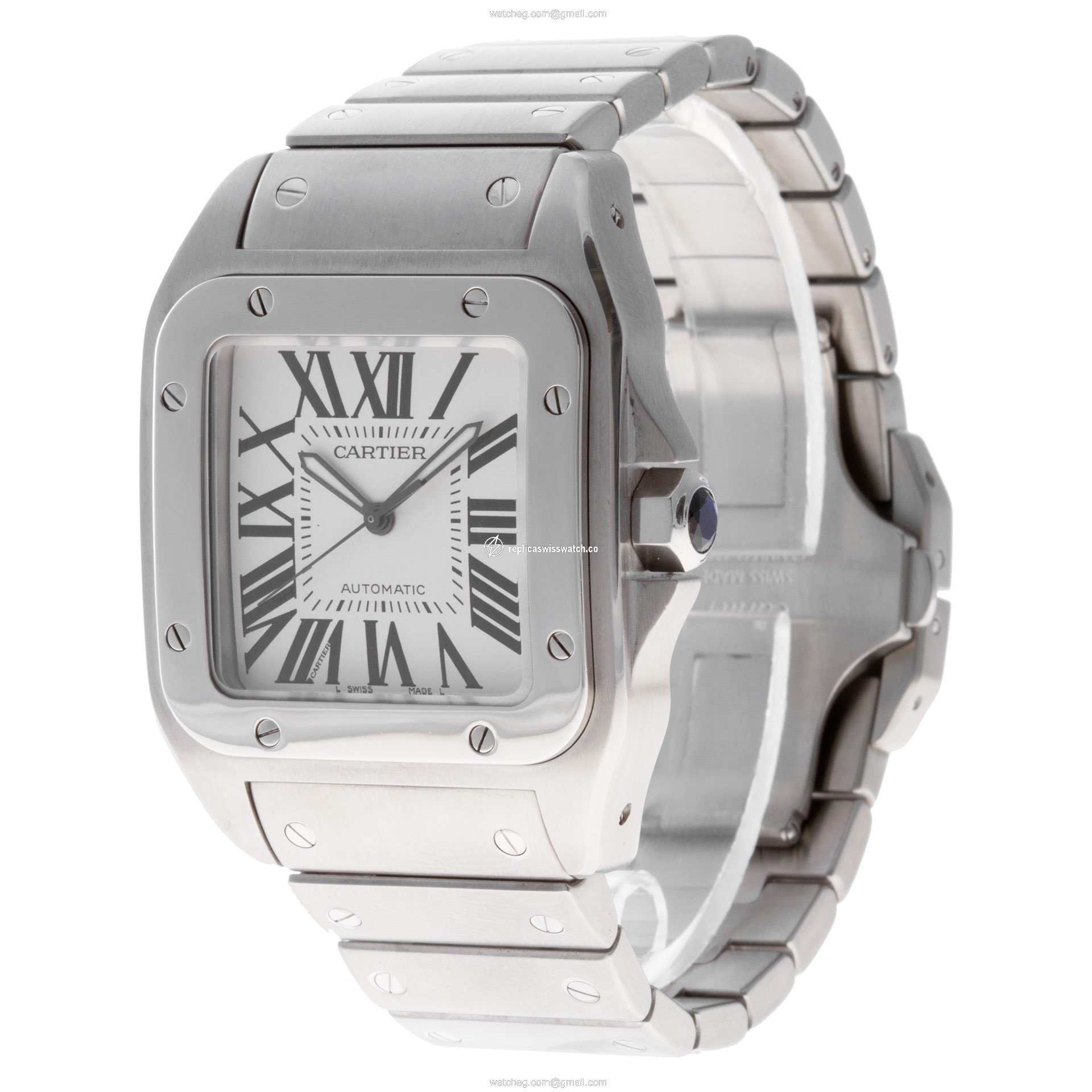 Cartier W200737G Santos 100 Automatic Unisex Stainless Steel Replica