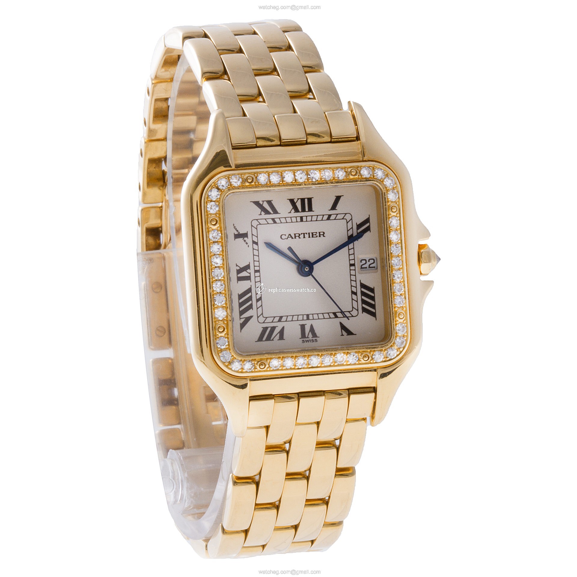 Cartier w2501489 Panthere Quartz Male 18k yellow gold Replica