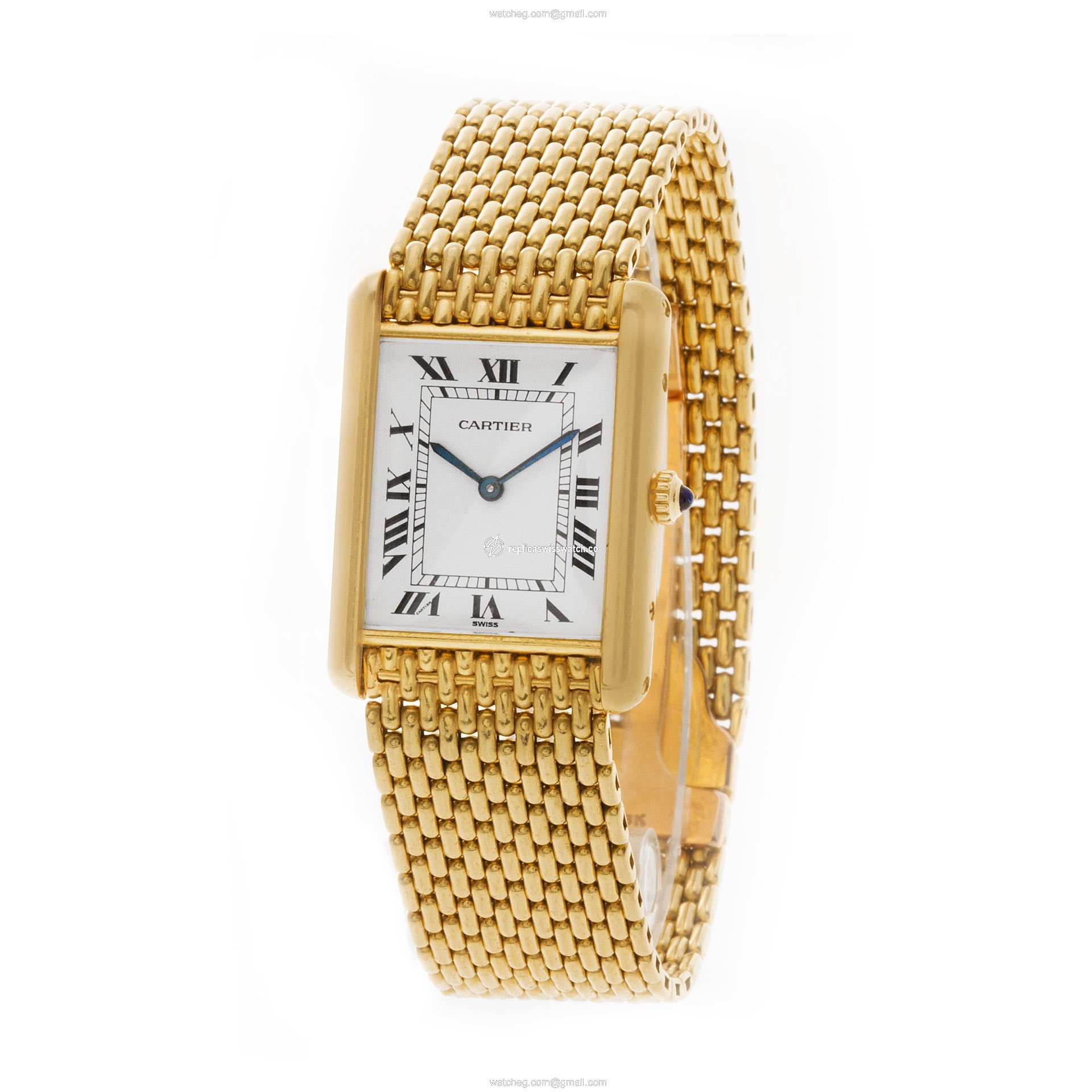 Cartier Cartier 2078 Tank Quartz Unisex 18k yellow gold Replica