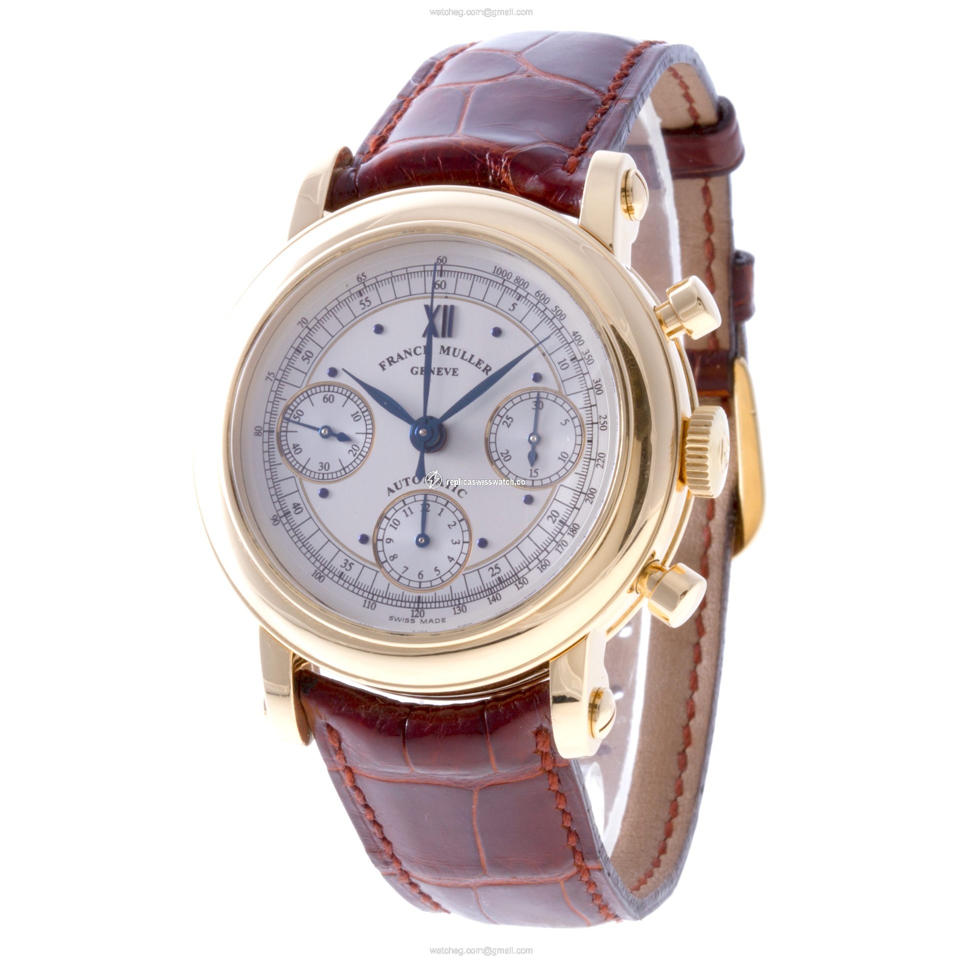 Franck Muller 7000 CC Chronograph Automatic Male 18k Yellow Gold Replica
