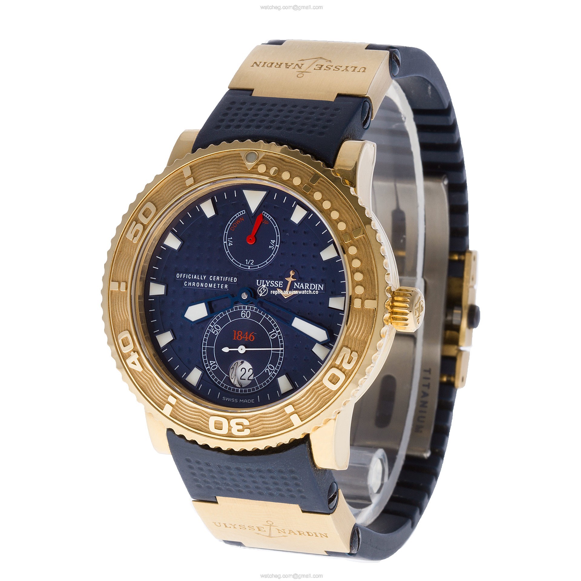 Ulysse Nardin 266-51 Maxi Marine Automatic Male 18k rose gold Replica