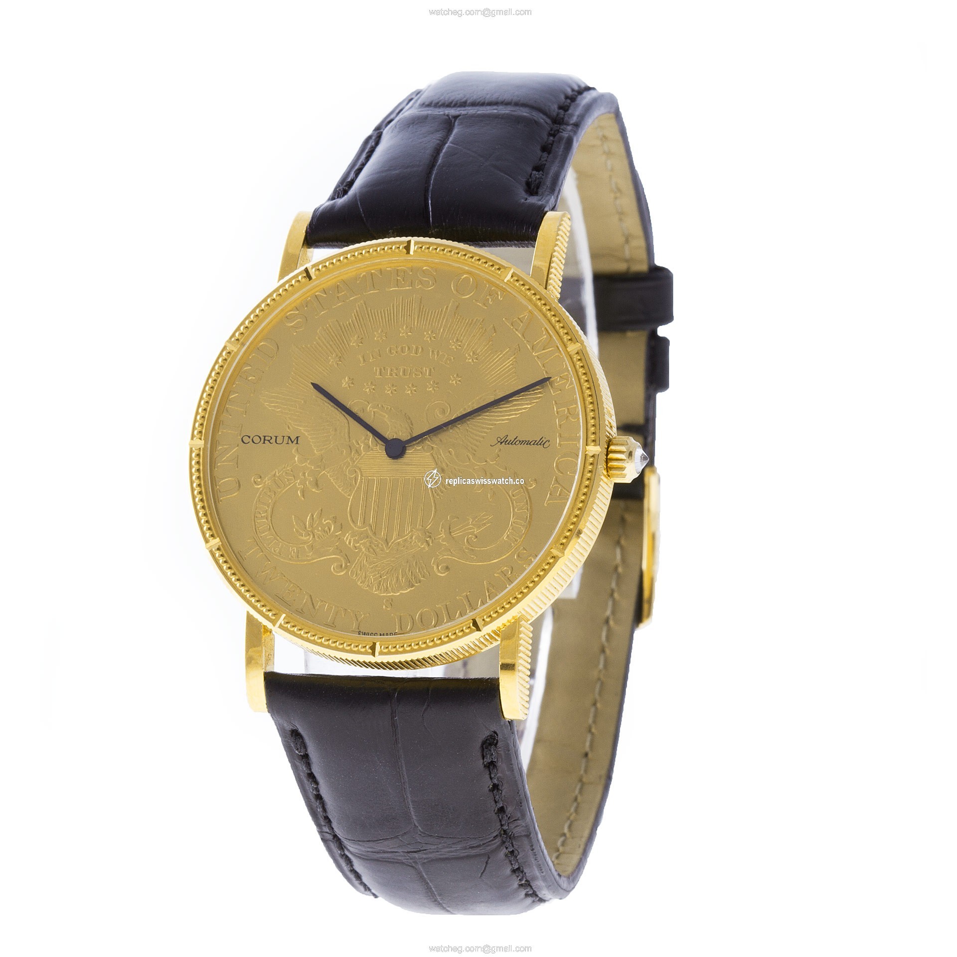 Corum 1900 $20 Coin Automatic Unisex 18k yellow gold Replica