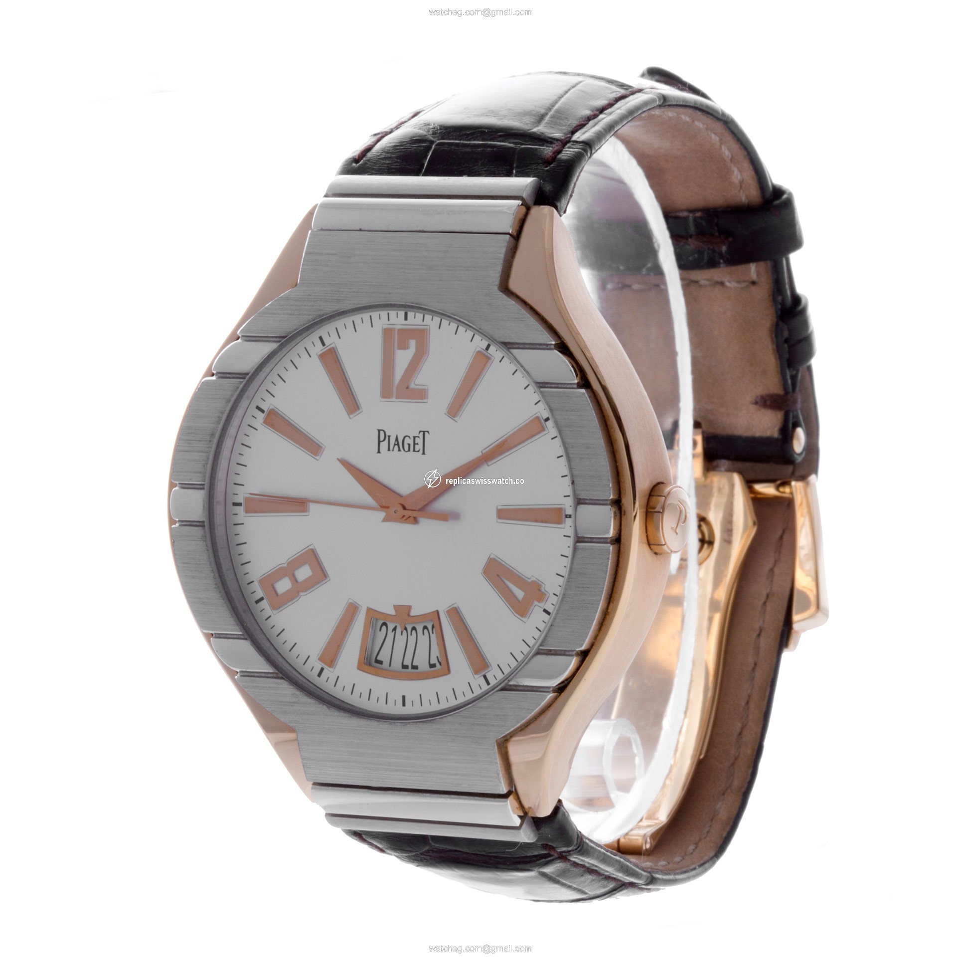 Piaget GOA34041 Polo Automatic Male 18k White and Pink Gold Replica