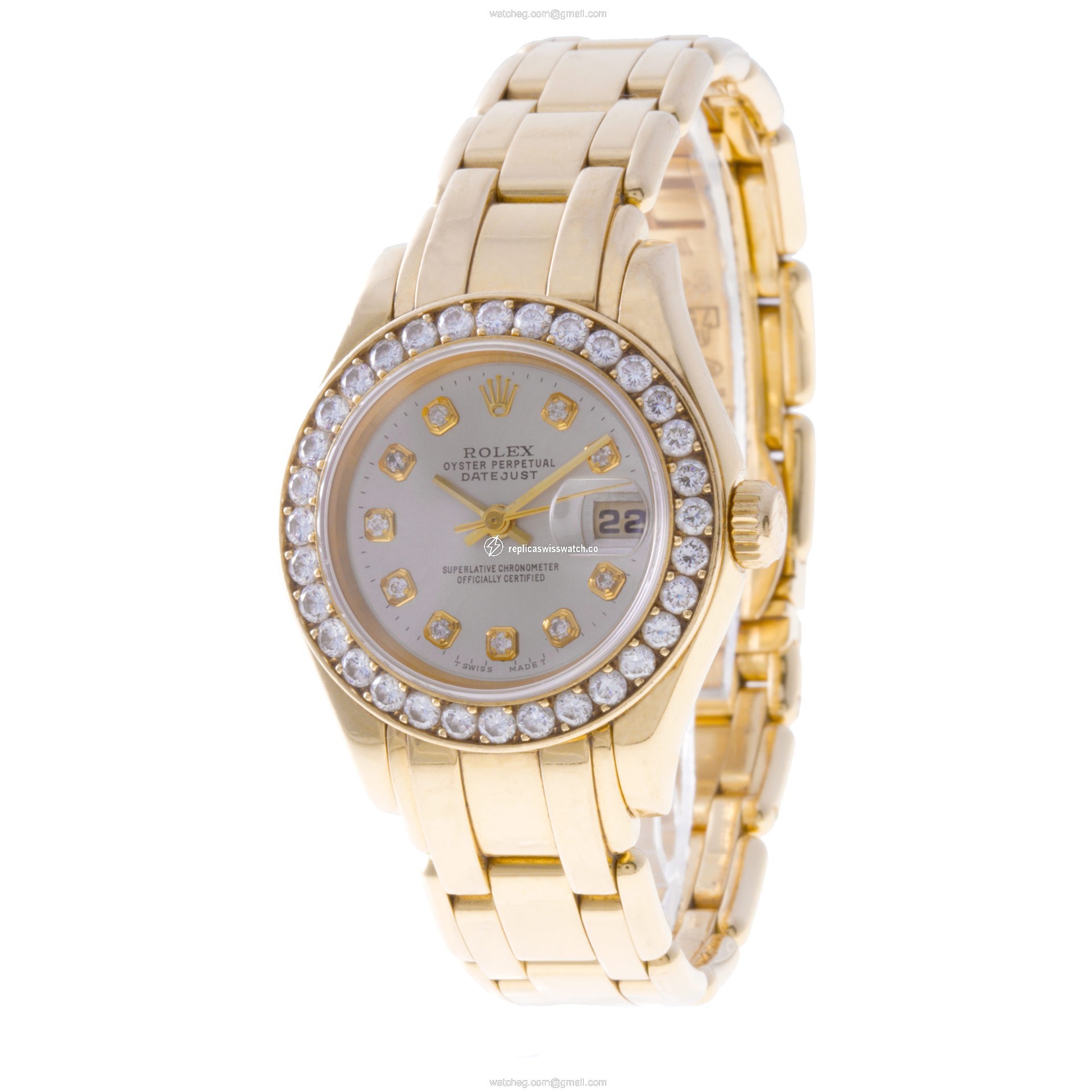 Rolex 69298 Pearlmaster Automatic Female 18k yellow gold Replica