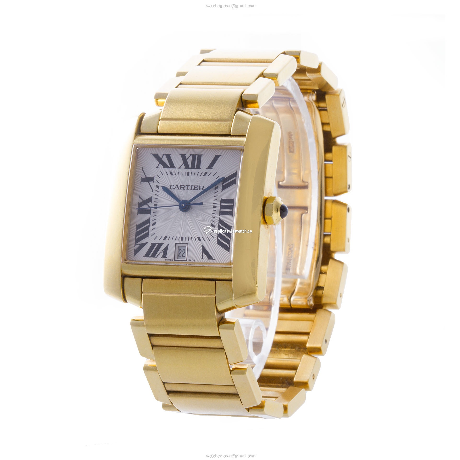 Cartier W5001R2 Tank Francaise Automatic Male 18k yellow gold Replica