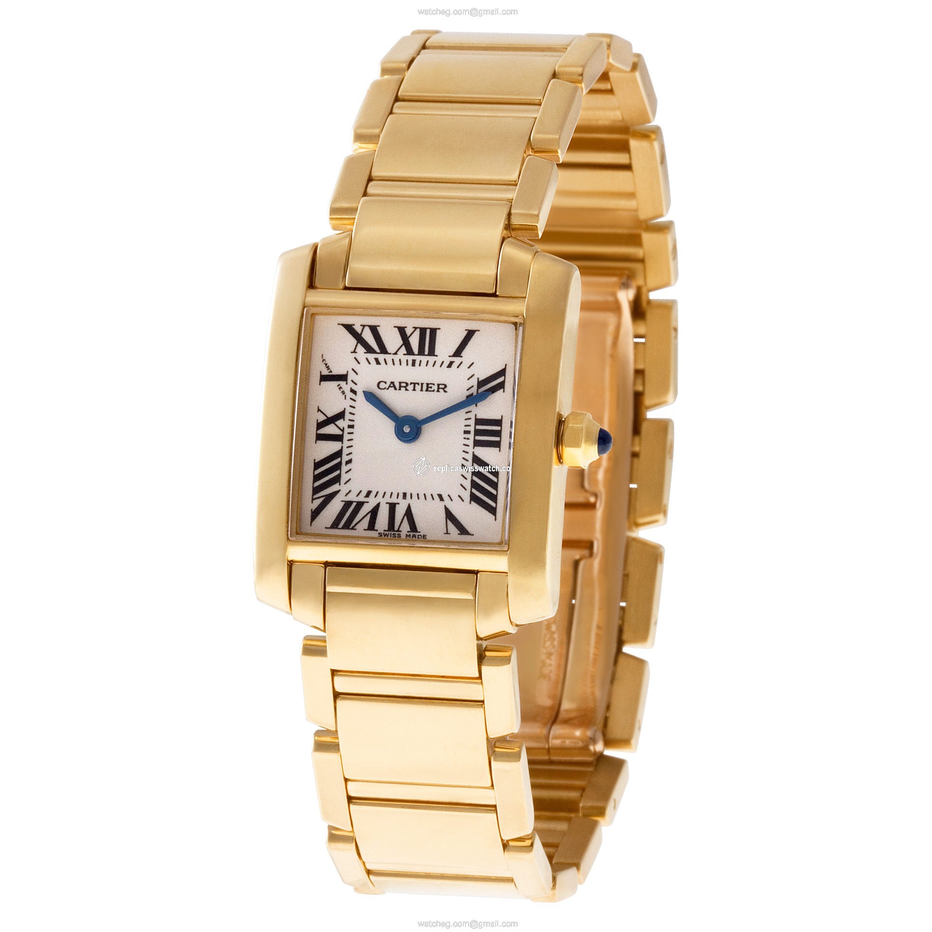 Cartier W50002N2 Tank Francaise Quartz Female 18k yellow gold Replica