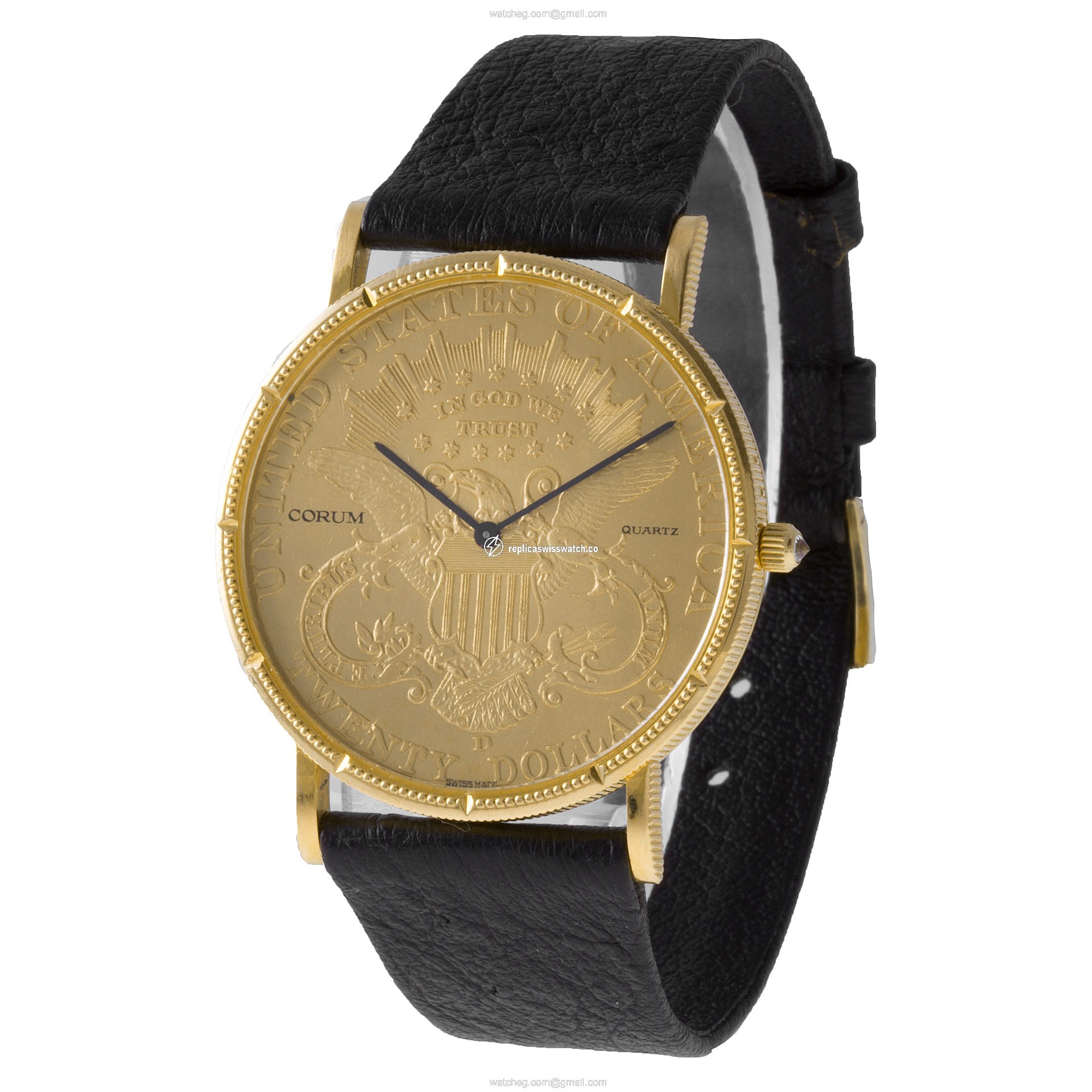 Corum CT32892 $20 Coin Quartz Male 18k Yellow Gold Replica