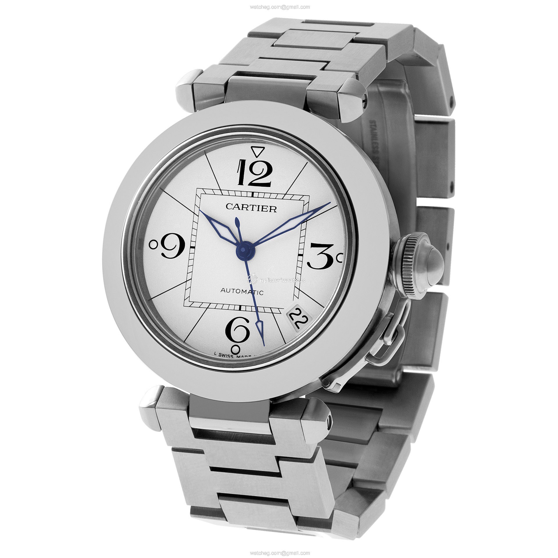 Cartier 2475 Pasha Automatic Unisex Stainless Steel Replica
