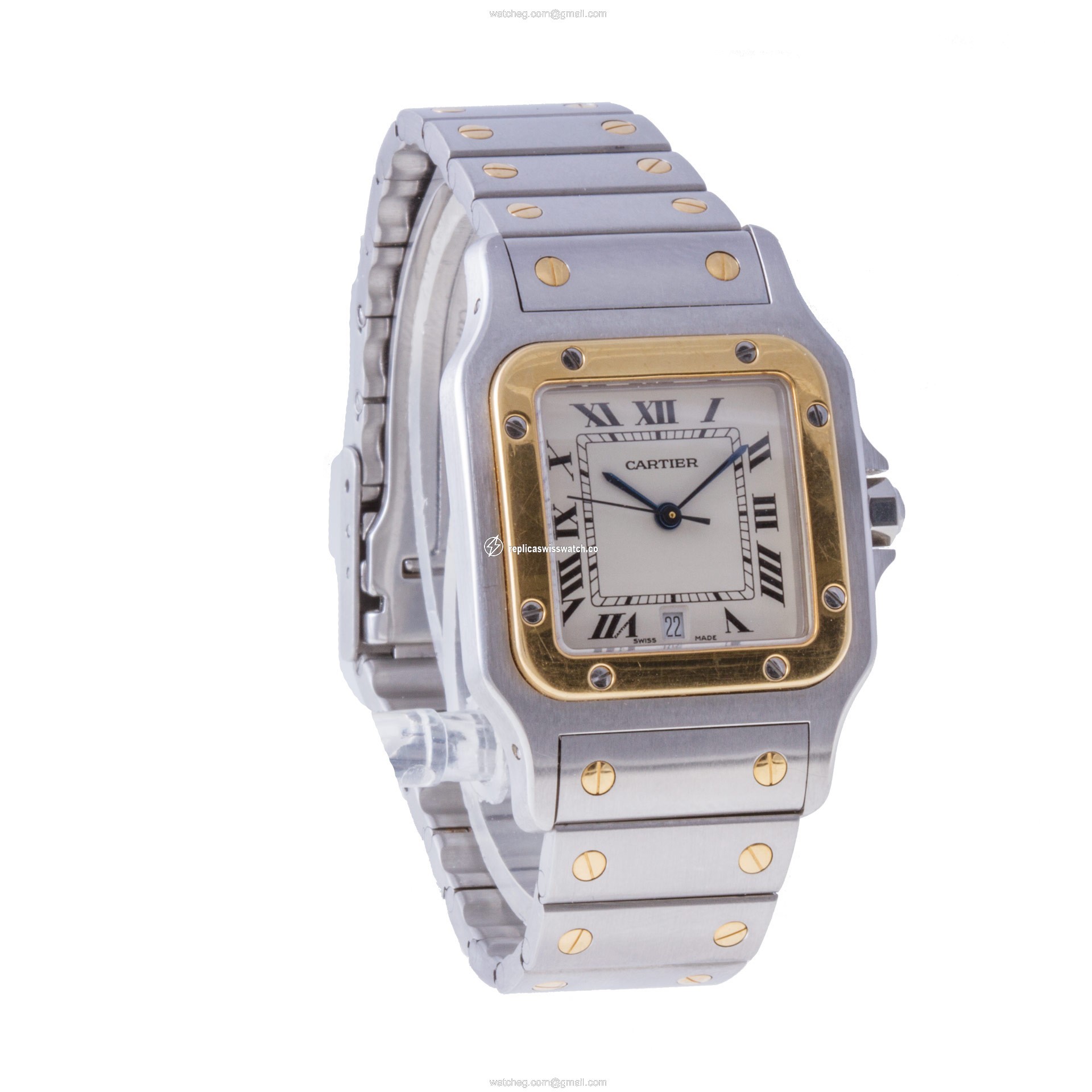 Cartier 1566 Santos Quartz Unisex Stainless Steel Replica