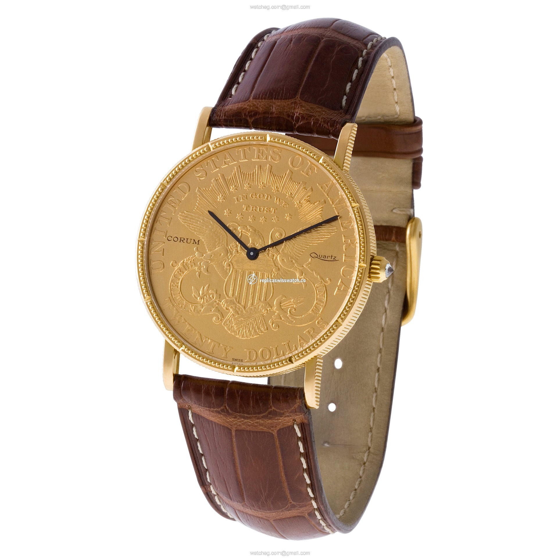 Corum CT32892 $20 Coin Quartz Male 18k yellow gold Replica