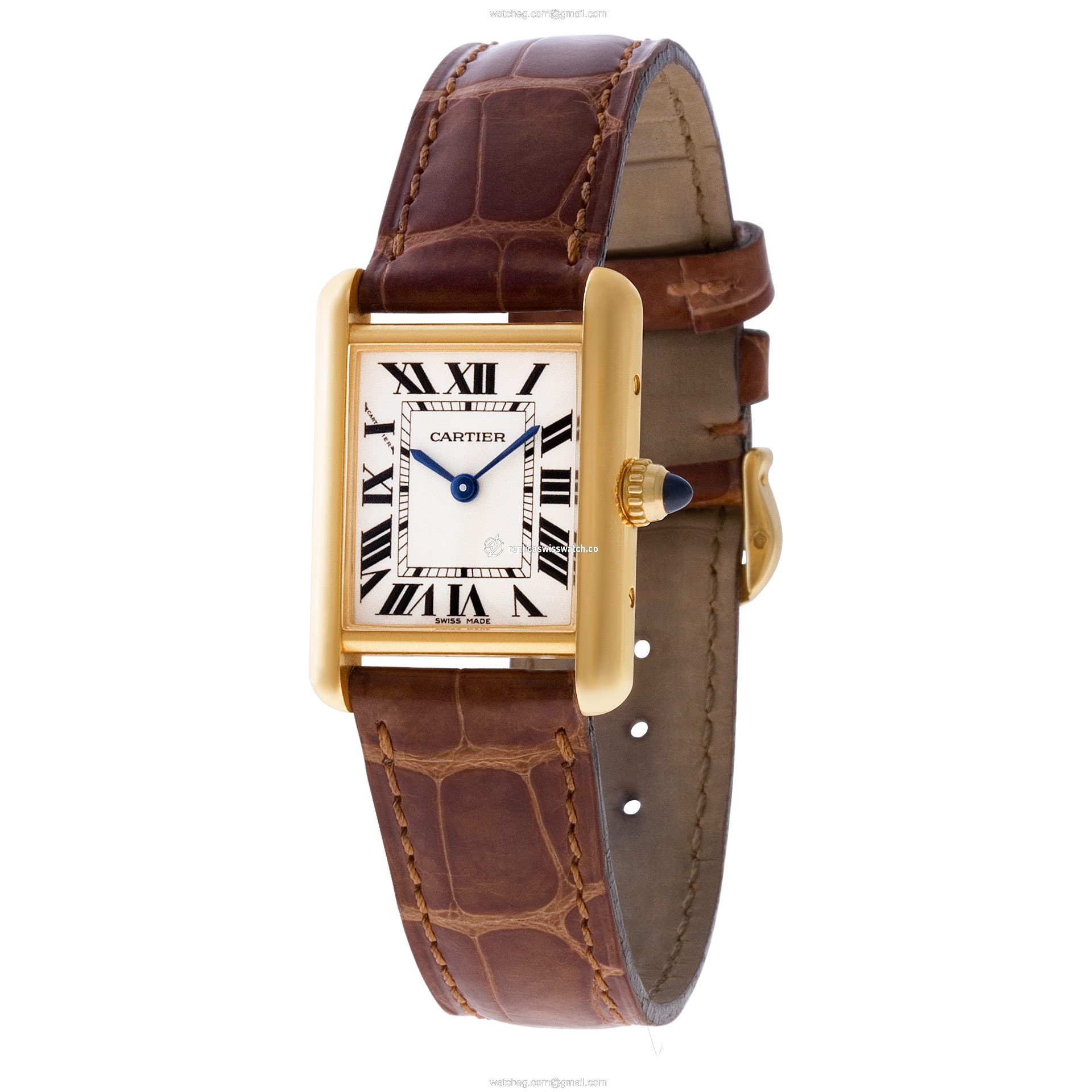 Cartier 2442 Tank Quartz Female 18k yellow gold Replica