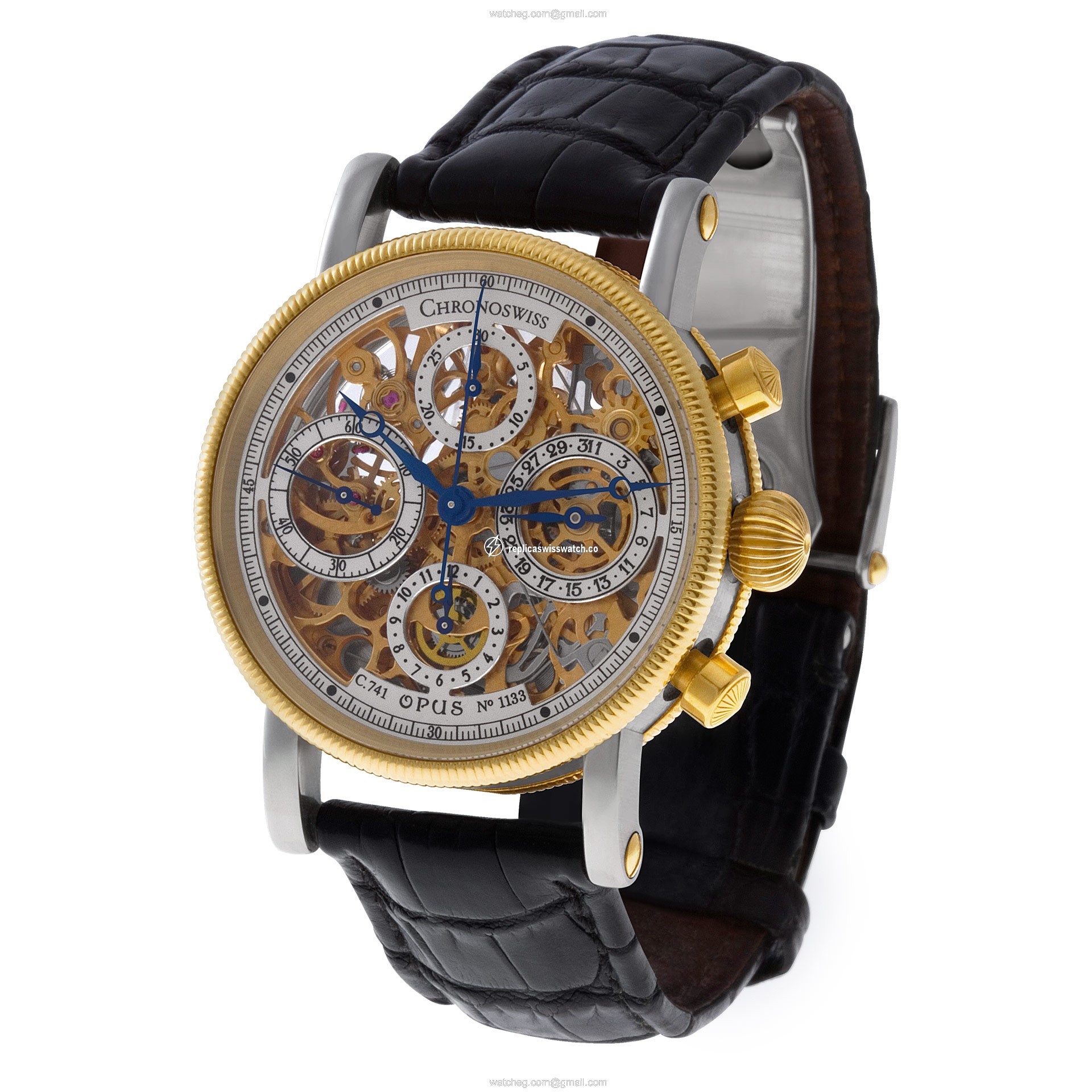 Chronoswiss ch7522 Opus Automatic Male 18k gold & Stainless Steel Replica