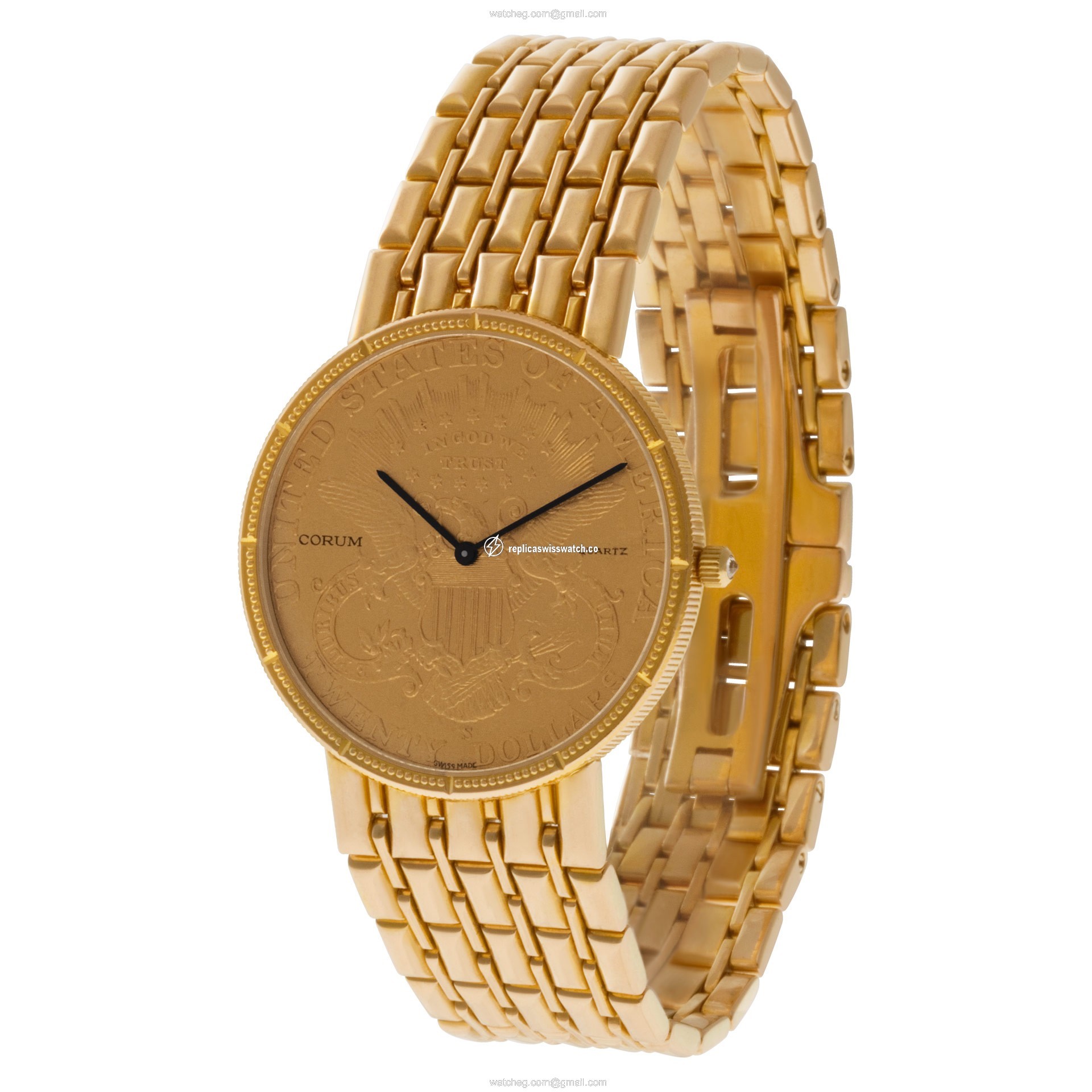 Corum 62022.955501 $20 Coin Quartz Unisex 18k yellow gold Replica