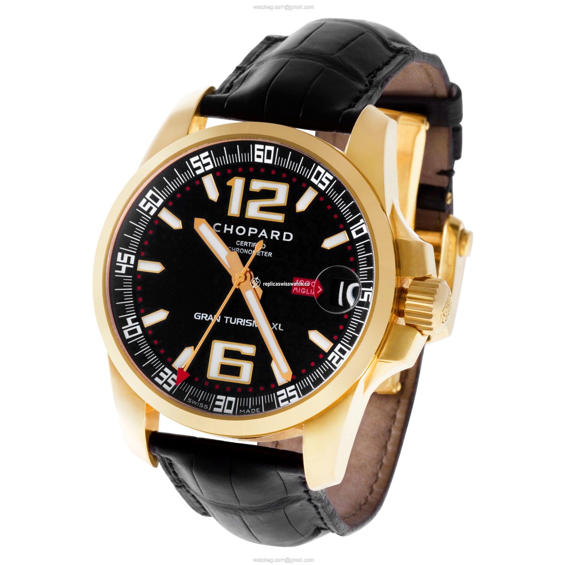 Chopard 1264 Mille Miglia Automatic Male 18k yellow gold Replica