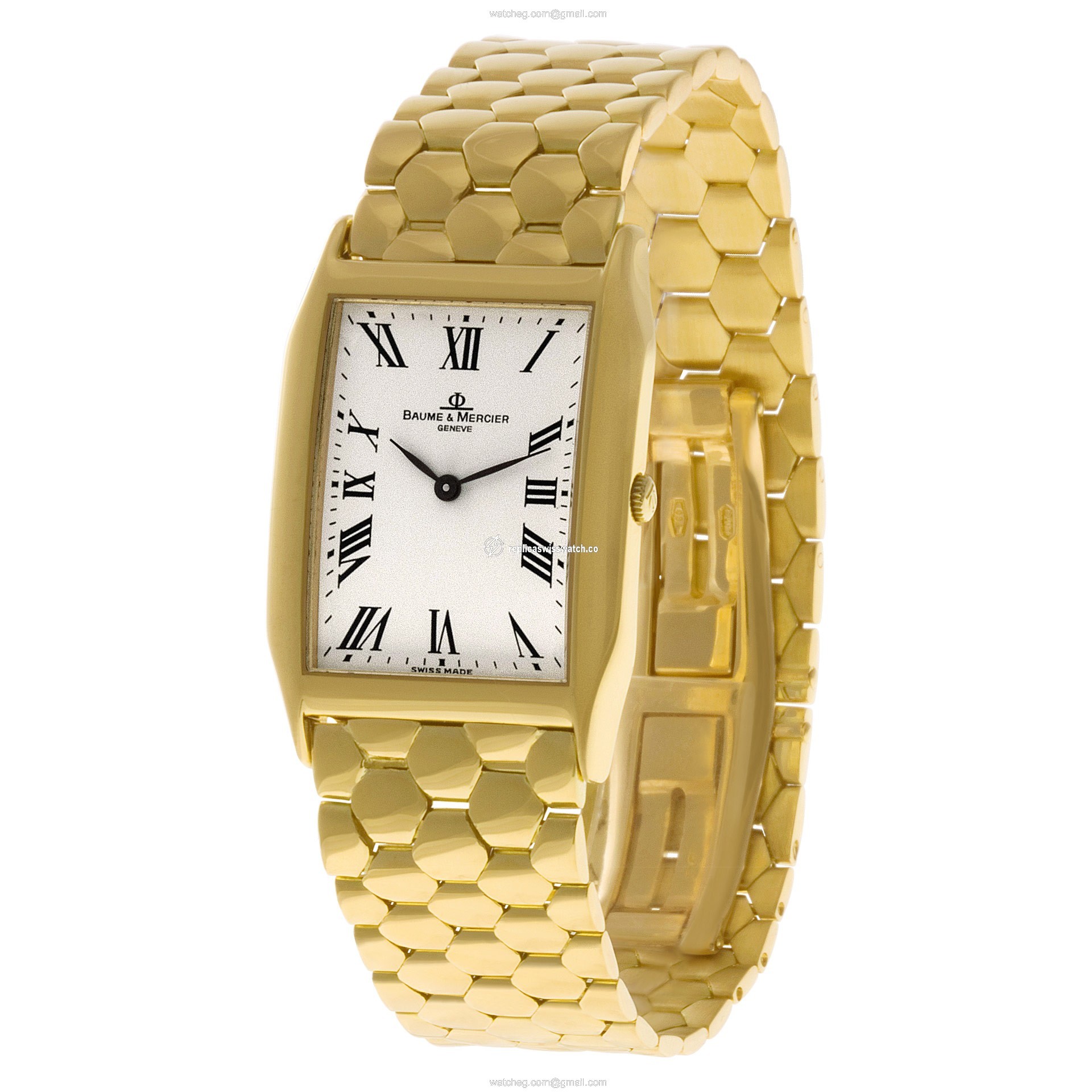 Baume & Mercier 17605 Hampton Quartz Unisex 18k yellow gold Replica