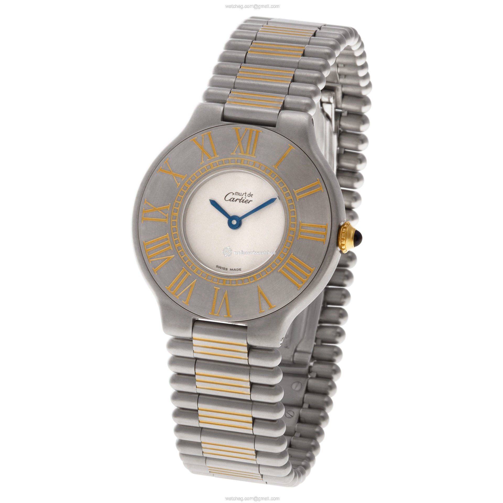 Cartier PL44613 Must de Quartz Unisex Stainless Steel & Gold Plated Replica