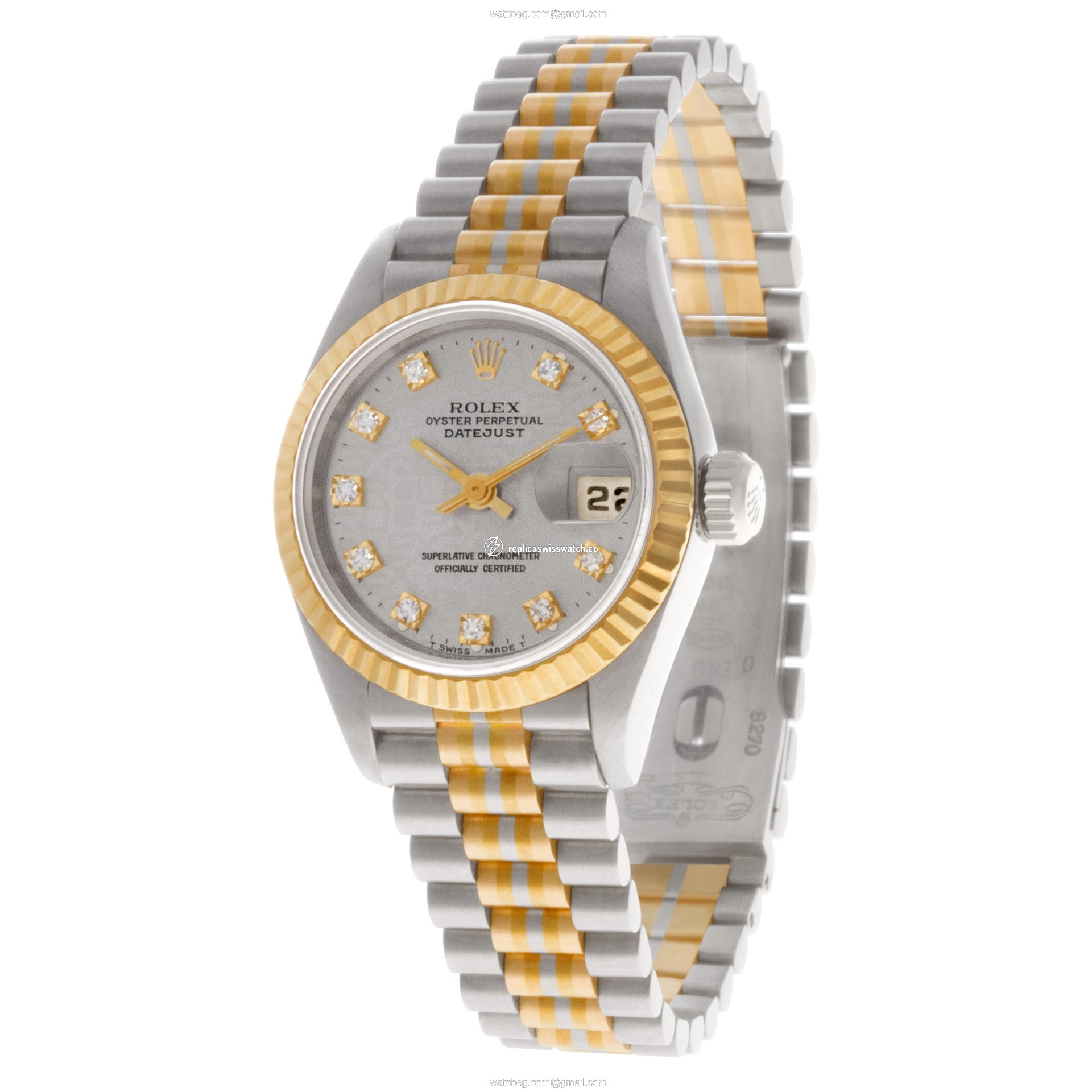 Rolex 69179B Datejust Automatic Female 18k White Gold Replica