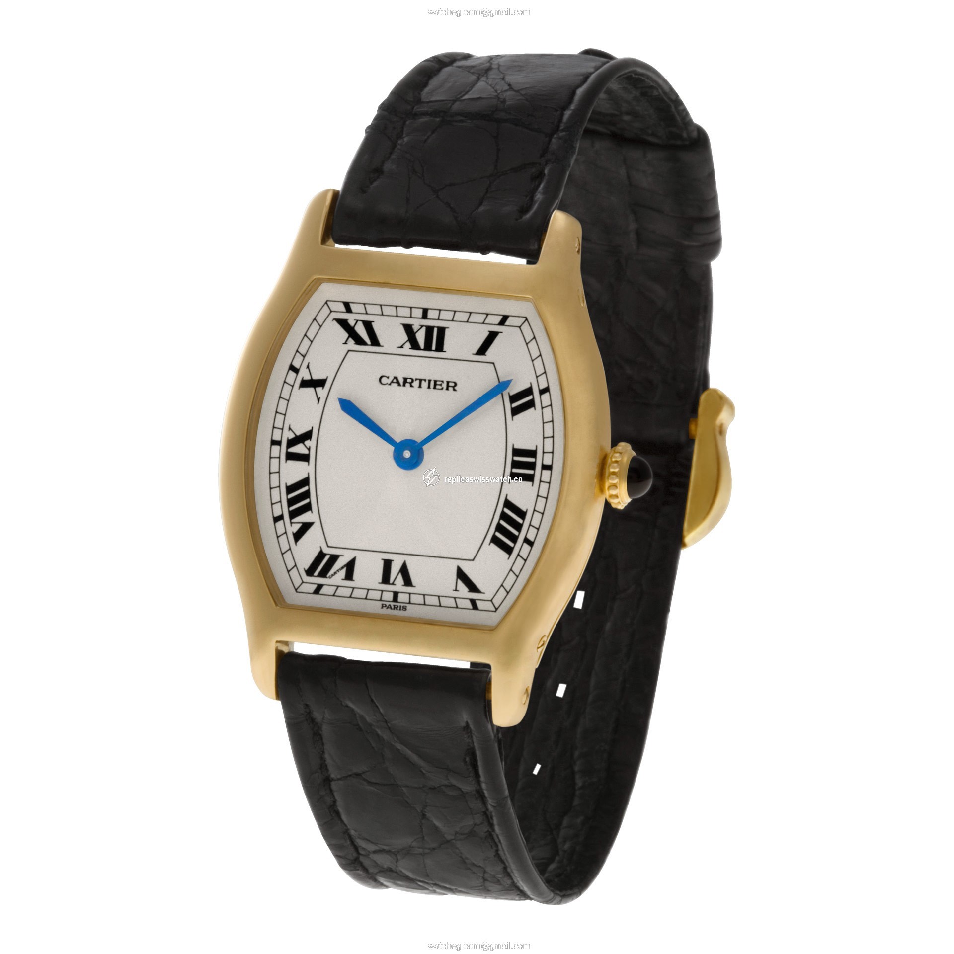 Cartier n/a Tonneau Manual Female 18k yellow gold Replica