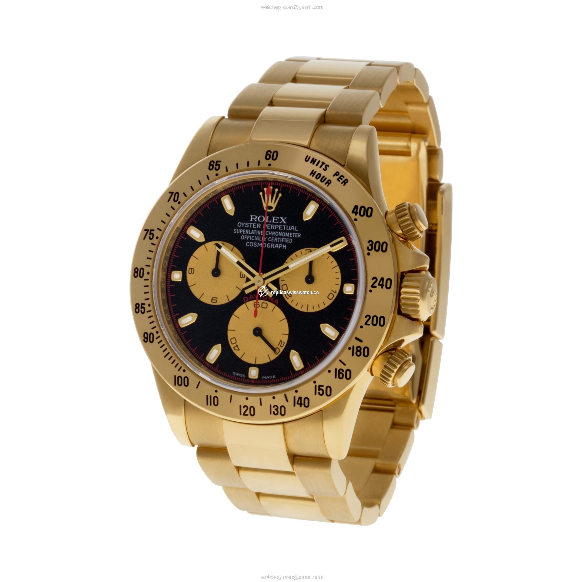 Rolex 116528 Daytona Automatic Male 18k yellow gold Replica