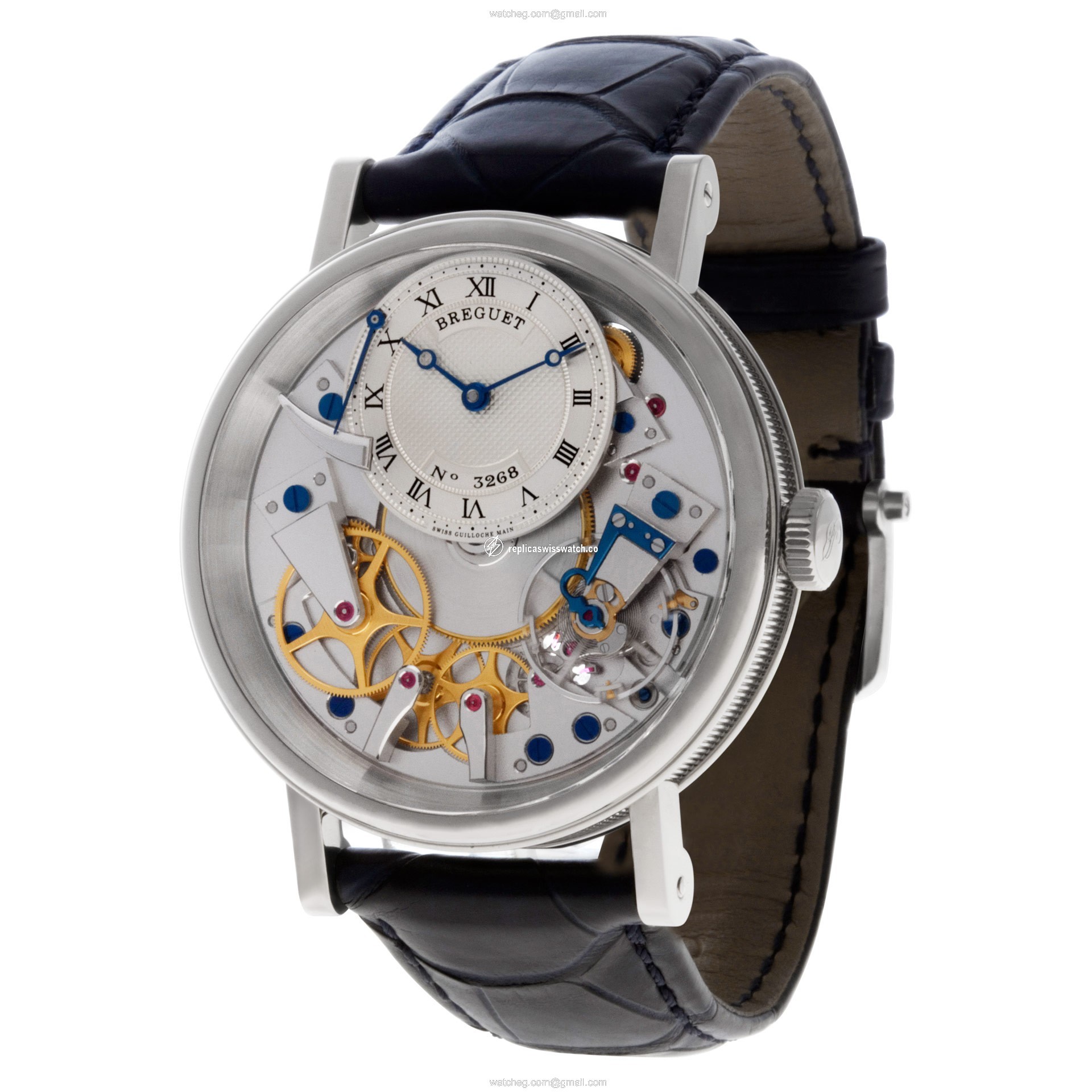 Breguet 7057BB/11/9W6 Tradition Manual Male 18k White Gold Replica